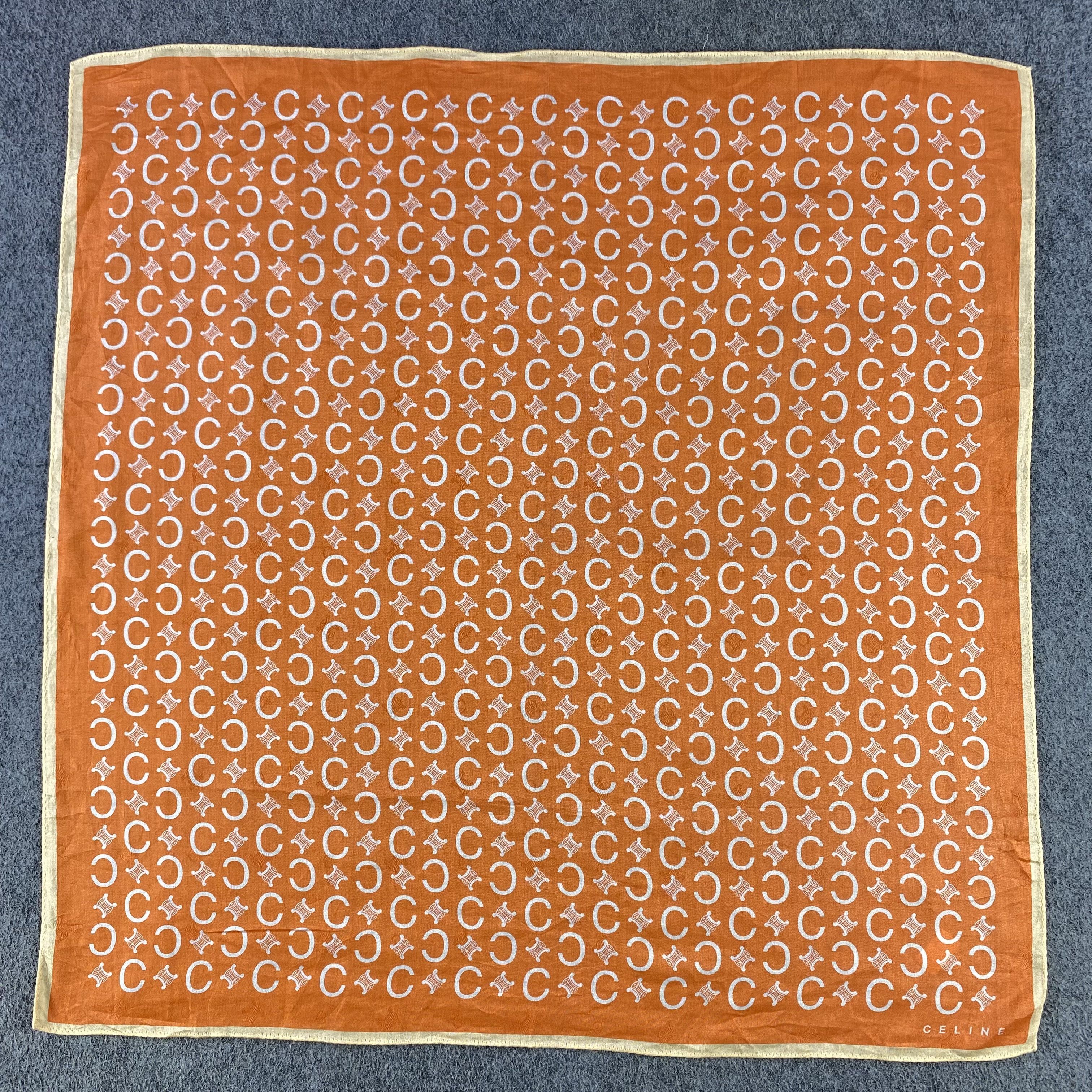 Celine × Vintage Celine Monogram Handkerchief/Neckerchief/Bandana HC718 Size ONE SIZE - 1 Thumbnail