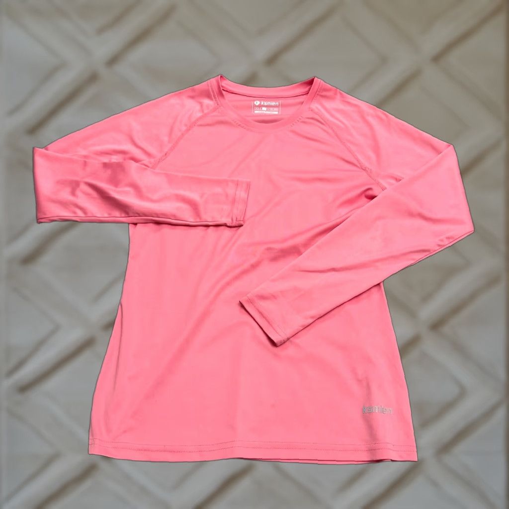 Pinko Ksmien Active Top Women's Pink Long Sleeve Raglan Crew Neck T-Shirt M Athletic Fit (Adult) Womens Size M / US 6-8 / IT 42-44 - 1 Thumbnail
