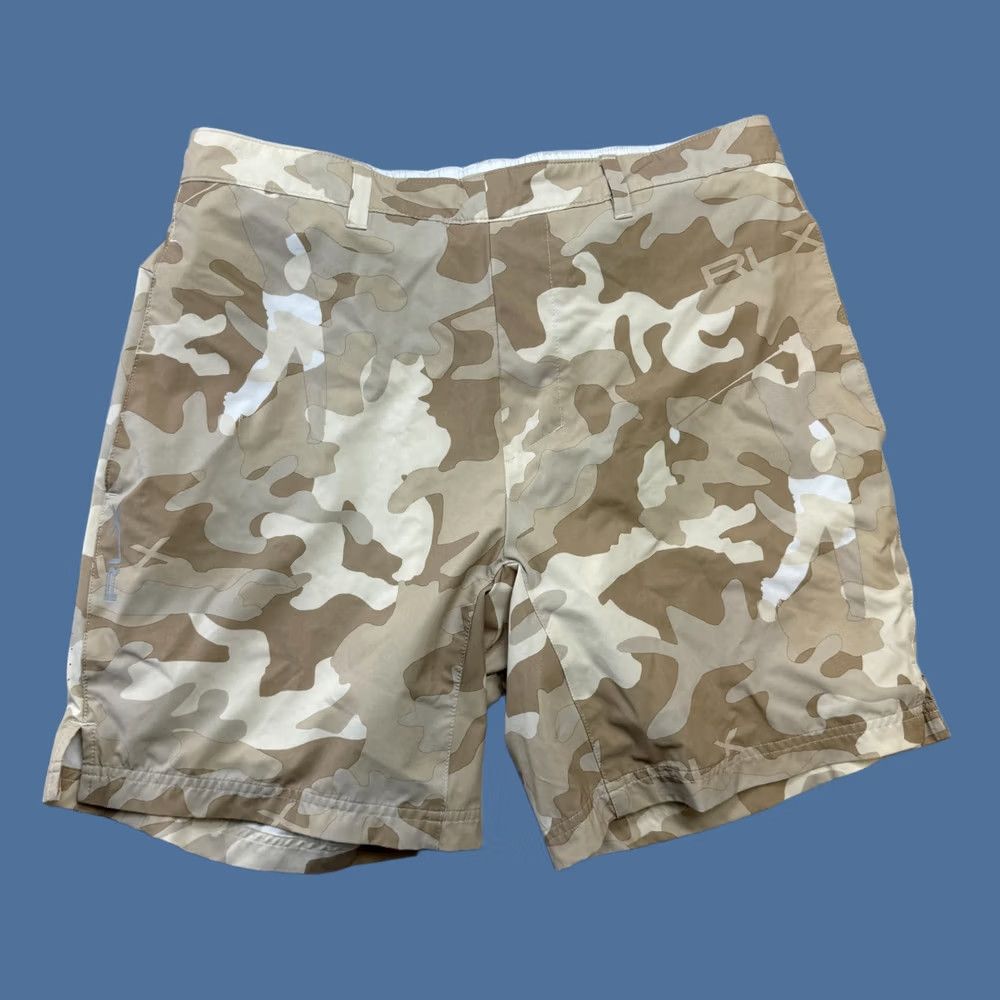 RLX Ralph Lauren RLX Ralph Lauren Short Mens Medium Beige Camo Golfer Athletic Golf Shorts Size US 31 - 1 Thumbnail