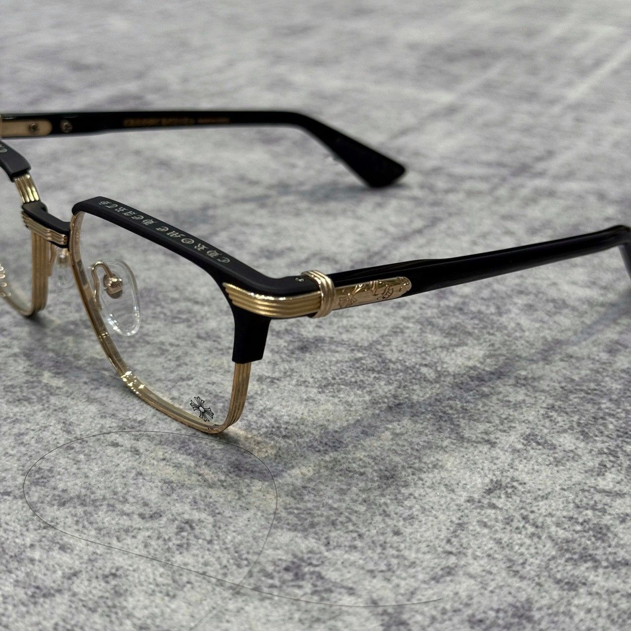Chrome Hearts CHROME HEARTS BLAZIN MATTE BLACK / GOLD PLATED - BLACK - PLASTIC Size ONE SIZE - 2 Thumbnail