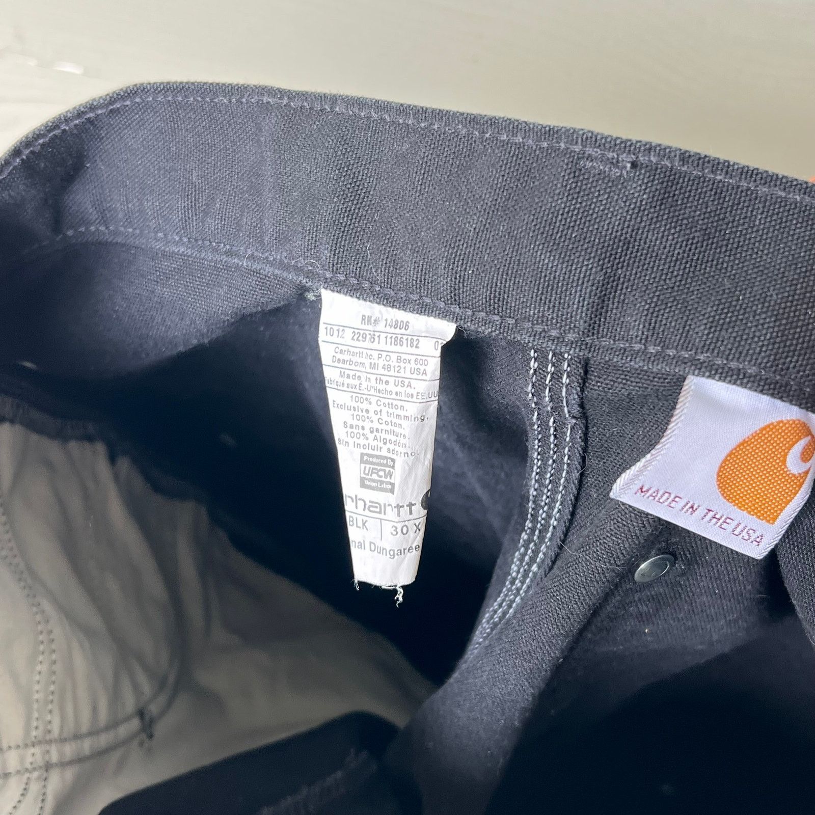 Carhartt × Vintage Carhartt black double knee work wear carpenter pants Size US 29 - 4 Thumbnail