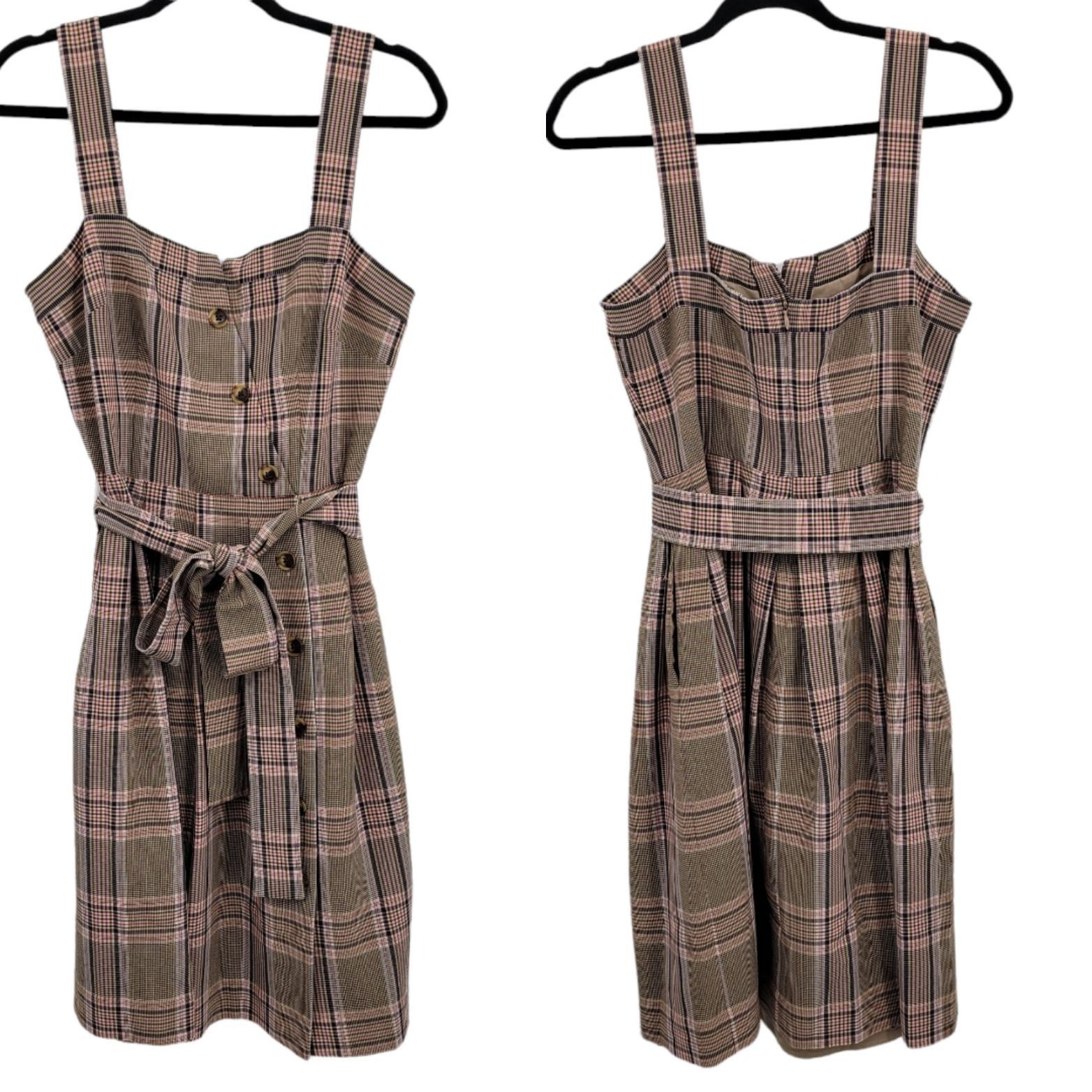 Other Gal Meets Glam Madison Tie Front Dress Sz 10 Pink Plaid Retr Size L / US 10 / IT 46 - 4 Thumbnail