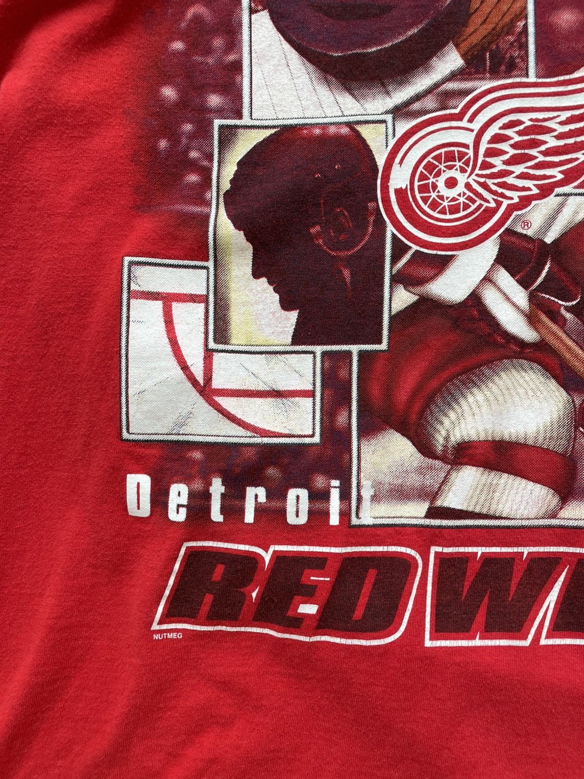 Nutmeg Nutmeg Mills Lee Sport Detroit Red Wings NHL VTG 90s Tee L Size US L / EU 52-54 / 3 - 9 Thumbnail