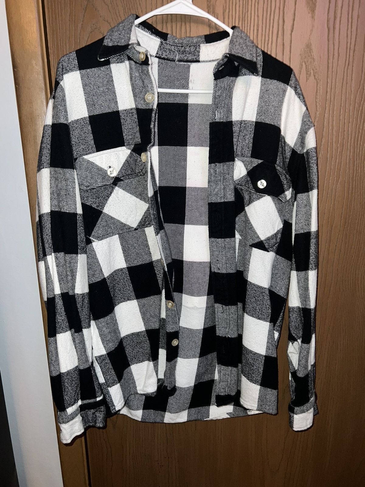 Anti Social Social Club Black and White ASSC Flannel (RARE) Size US L / EU 52-54 / 3 - 1 Thumbnail