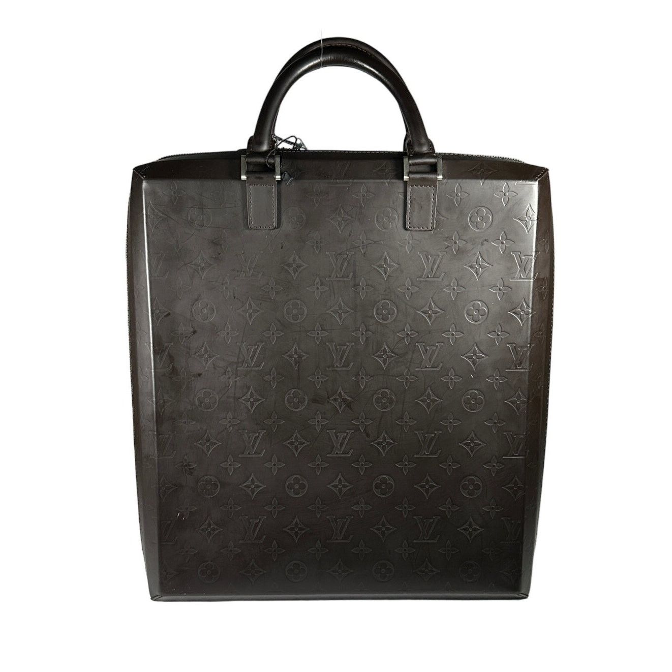 Louis Vuitton LOUIS VUITTON Monogram Glace Leather Elvin Cafe Tote Brown Size ONE SIZE - 1 Thumbnail