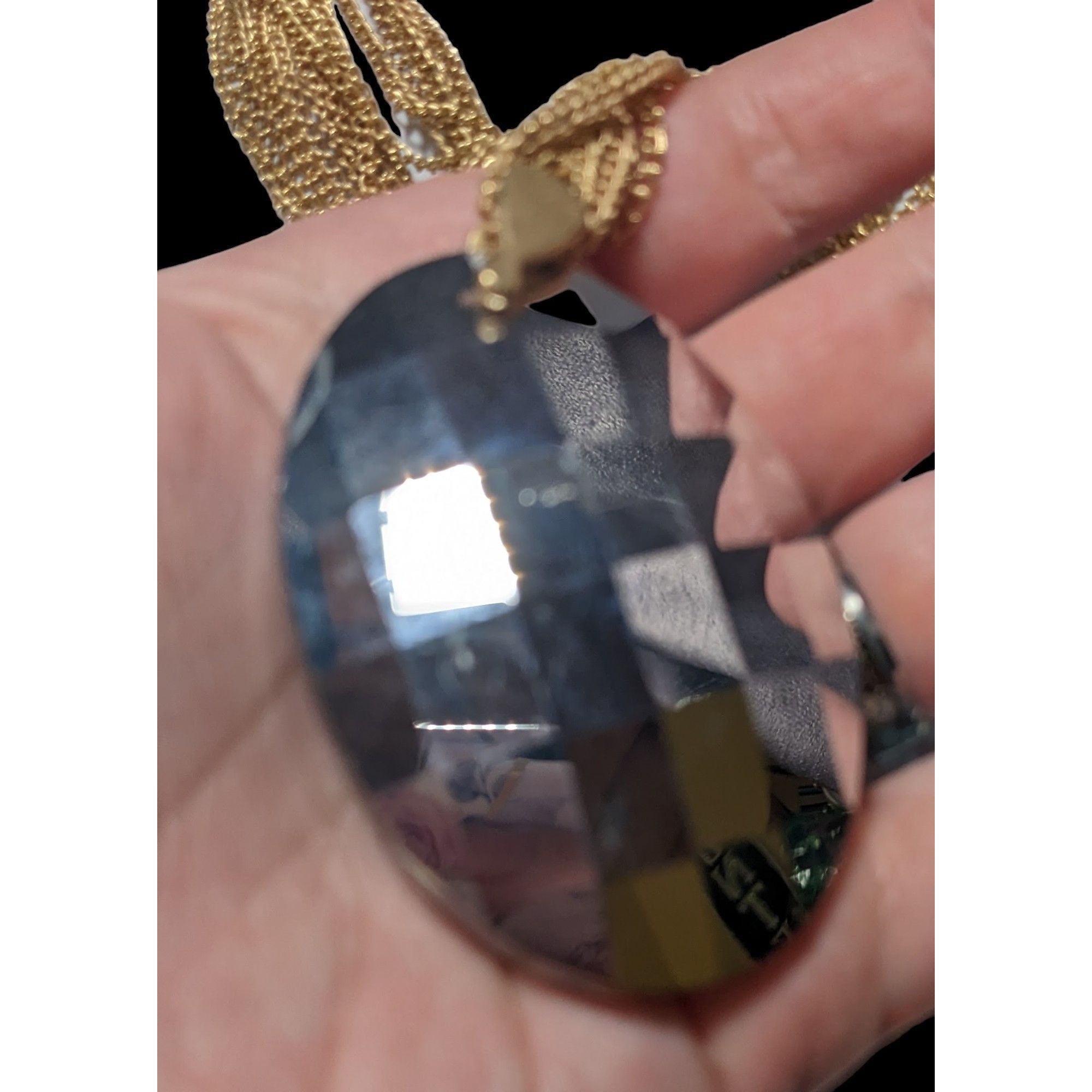 Other Charming Charlie Gold Glam Glass Necklace Size ONE SIZE - 6 Thumbnail