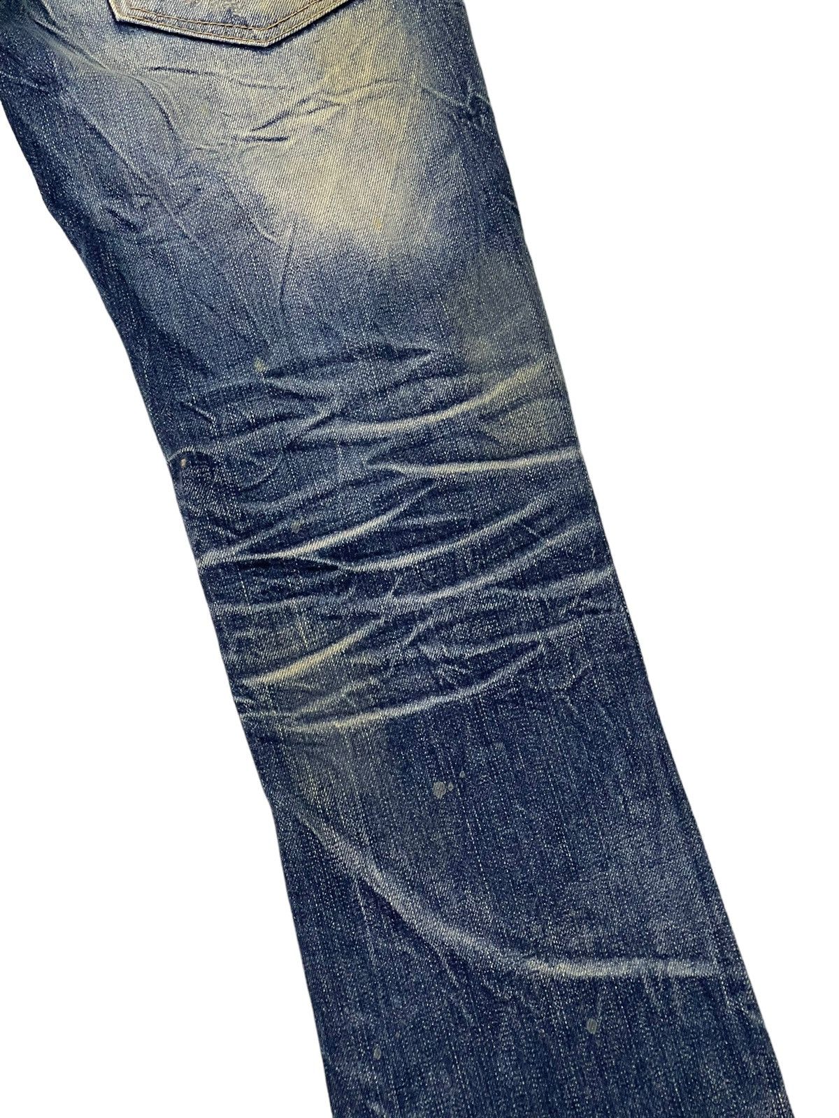 Japanese Brand Slight Flare Jeans Rubber Soul Faded Distress Boot Cut 7🟦7 Size US 30 / EU 46 - 18 Thumbnail
