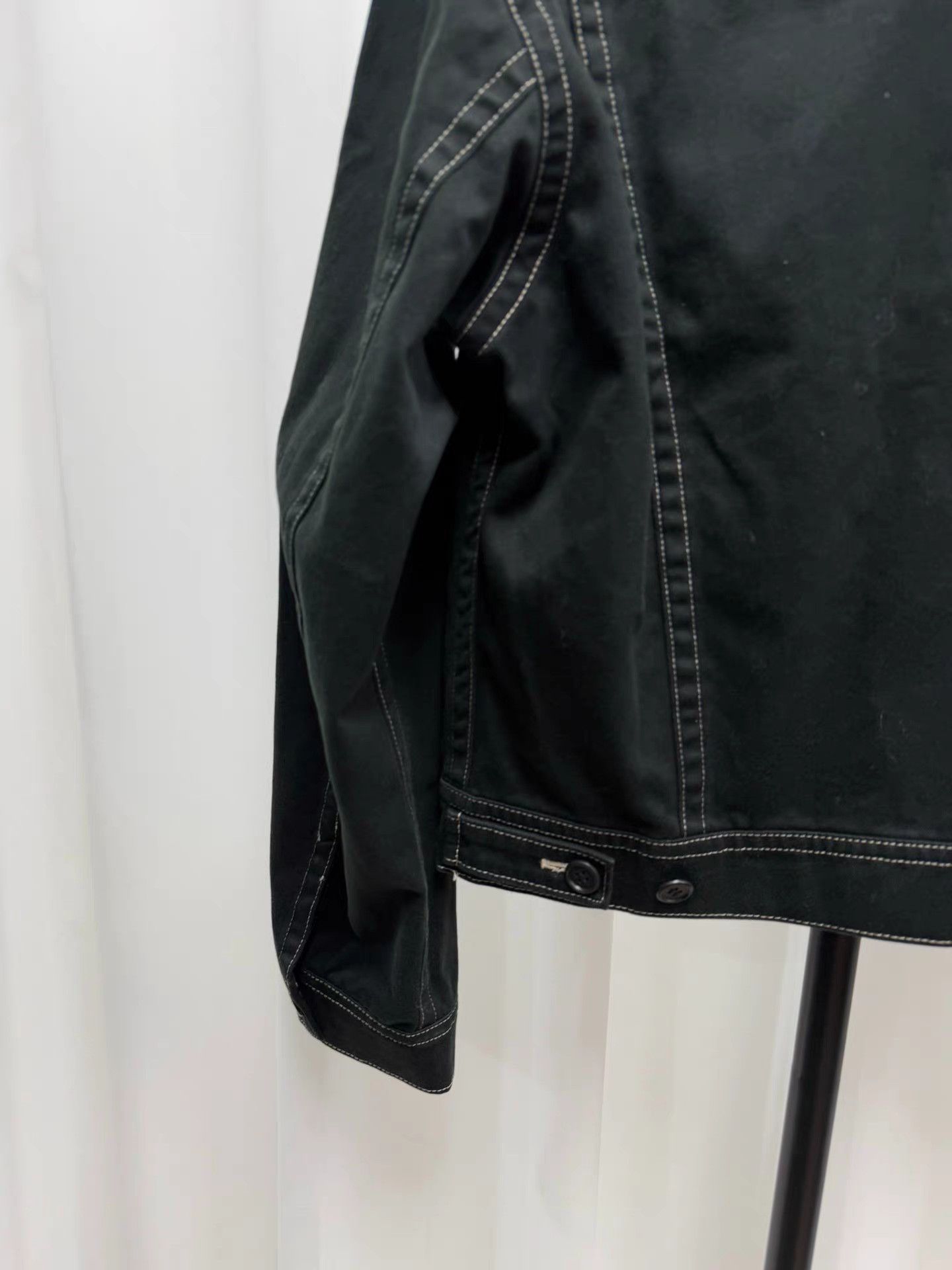 Yohji Yamamoto yohji yamamoto y's Contrast Stitch Short Wide Jacket K20 Size US L / EU 52-54 / 3 - 6 Thumbnail