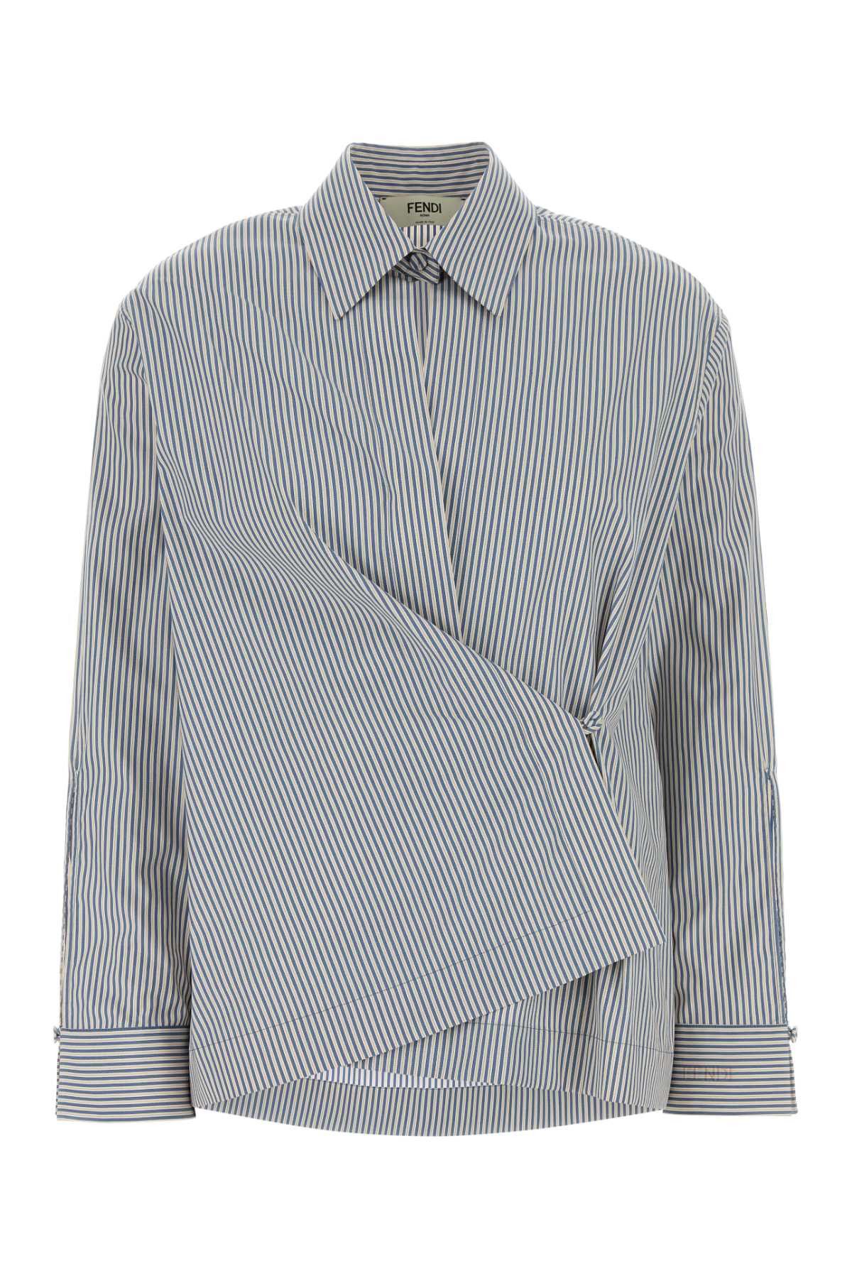 Fendi Embroidered Poplin Shirt Size M / US 6-8 / IT 42-44 - 1 Thumbnail