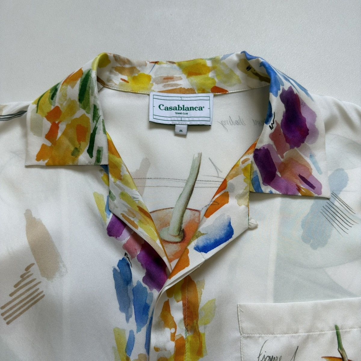 Casablanca Watercolour ‘Work In Progress’ Silk Shirt Size US M / EU 48-50 / 2 - 5 Thumbnail