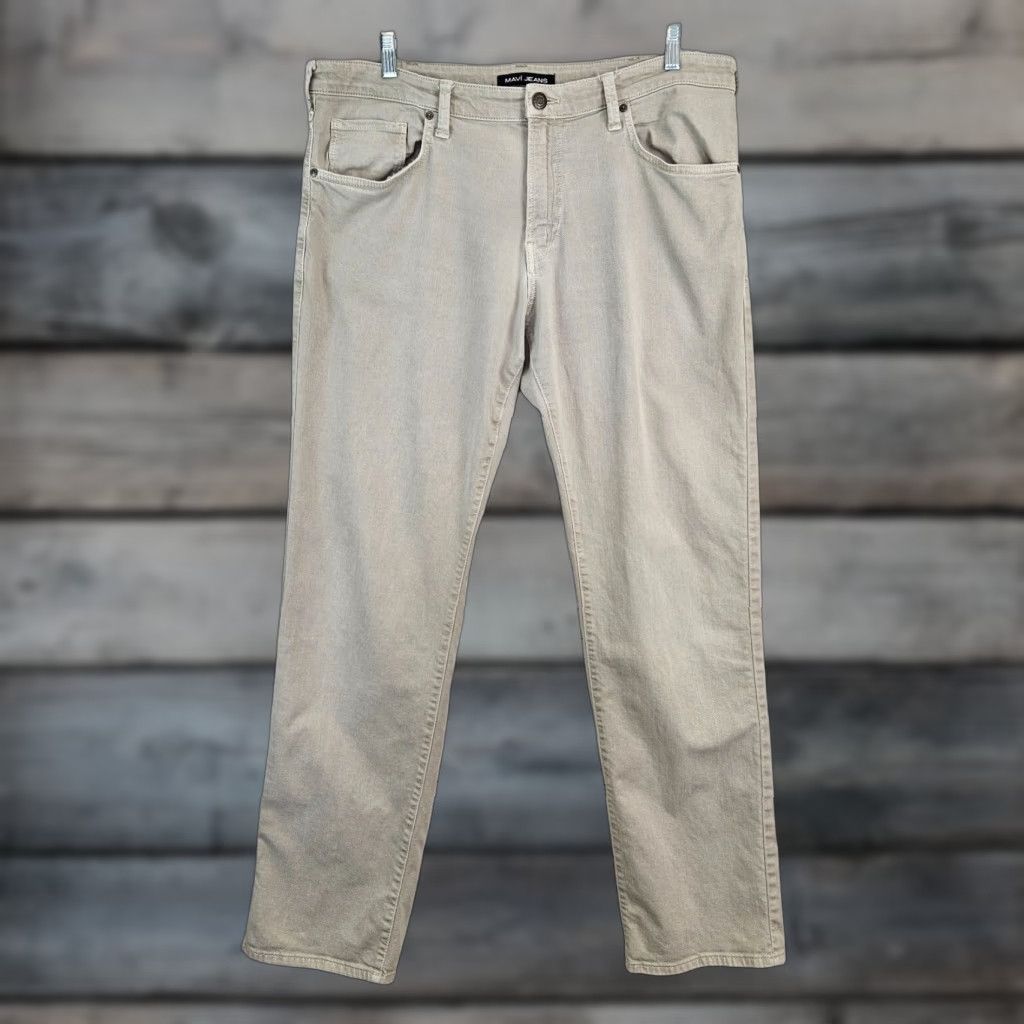 Mavi Mavi Mens Matt Relaxed Straight Leg Jeans Sz 38 Gray Cotton Blend Jeans Mens 38 Gray Straight 33in Size US 38 / EU 54 - 1 Thumbnail