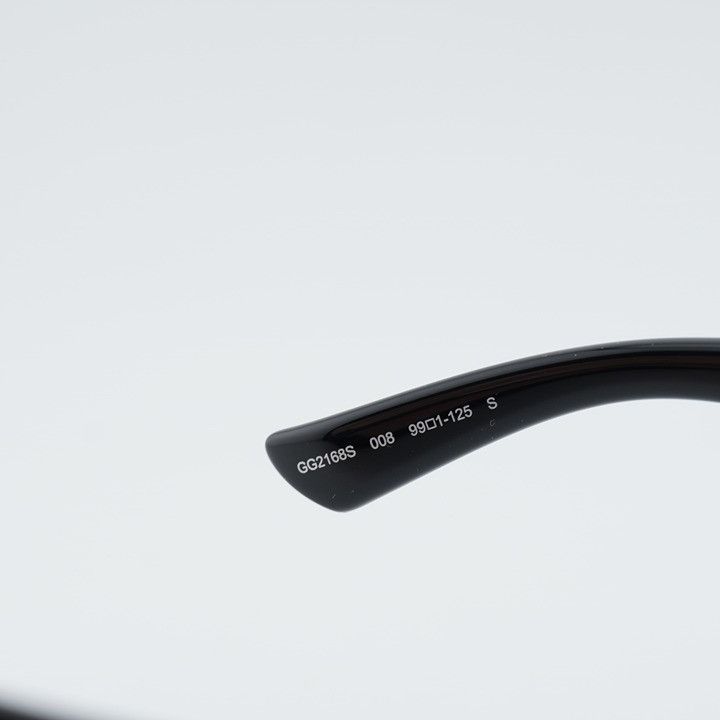 Gucci Gucci GG2168S 008 Sunglasses Shiny Black Shield Frame, Grey Size ONE SIZE - 6 Thumbnail