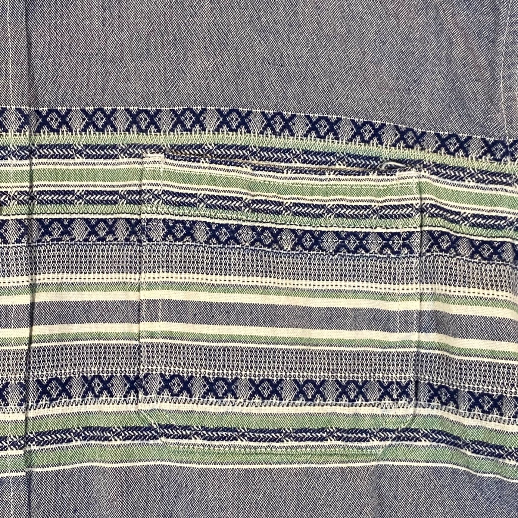 Lucky Brand Lucky Brand Shirt Men XL Blue Green Stitch Striped Button Up Long Sleeve Western Size US XL / EU 56 / 4 - 3 Thumbnail