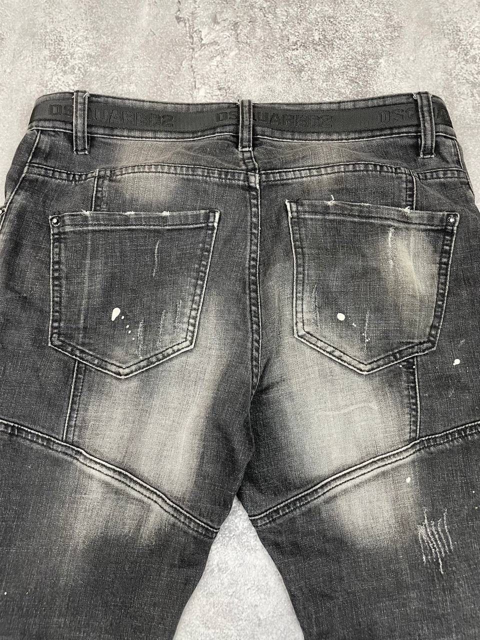 Dsquared2 Dsquared2 Men Black Distressed Denim Jeans Pants Slim Fit Size US 32 / EU 48 - 2 Thumbnail