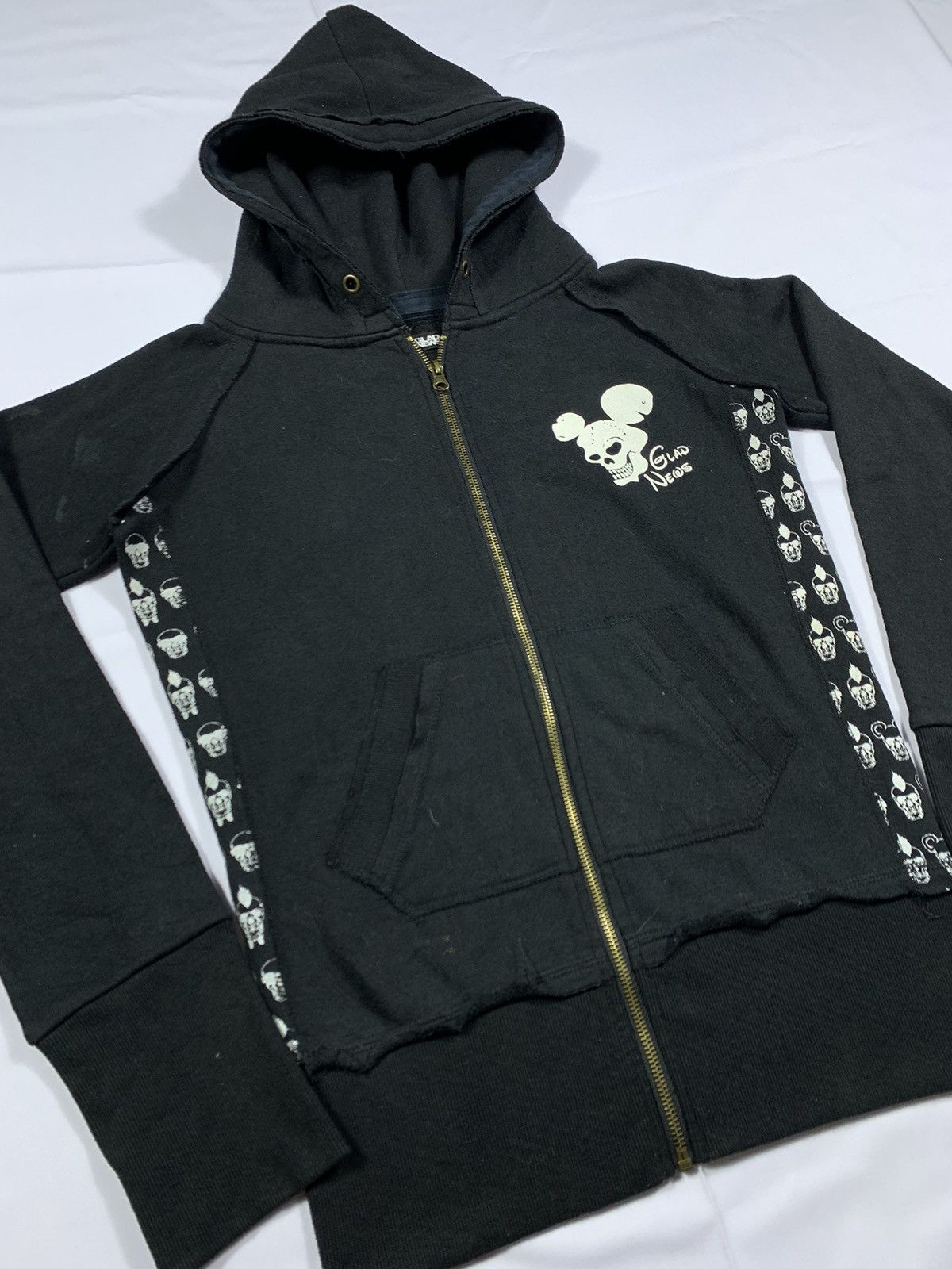 If Six Was Nine DISTRESSED ZIPPER HOODIE PUNK SKULL LGB STYLE Size US M / EU 48-50 / 2 - 2 Thumbnail