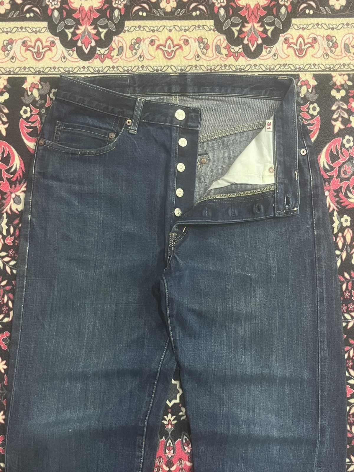Blue Blue Japan Blue Blue Japan Blue Washed Straight Fit Selvedge Jeans Size US 31 - 5 Thumbnail