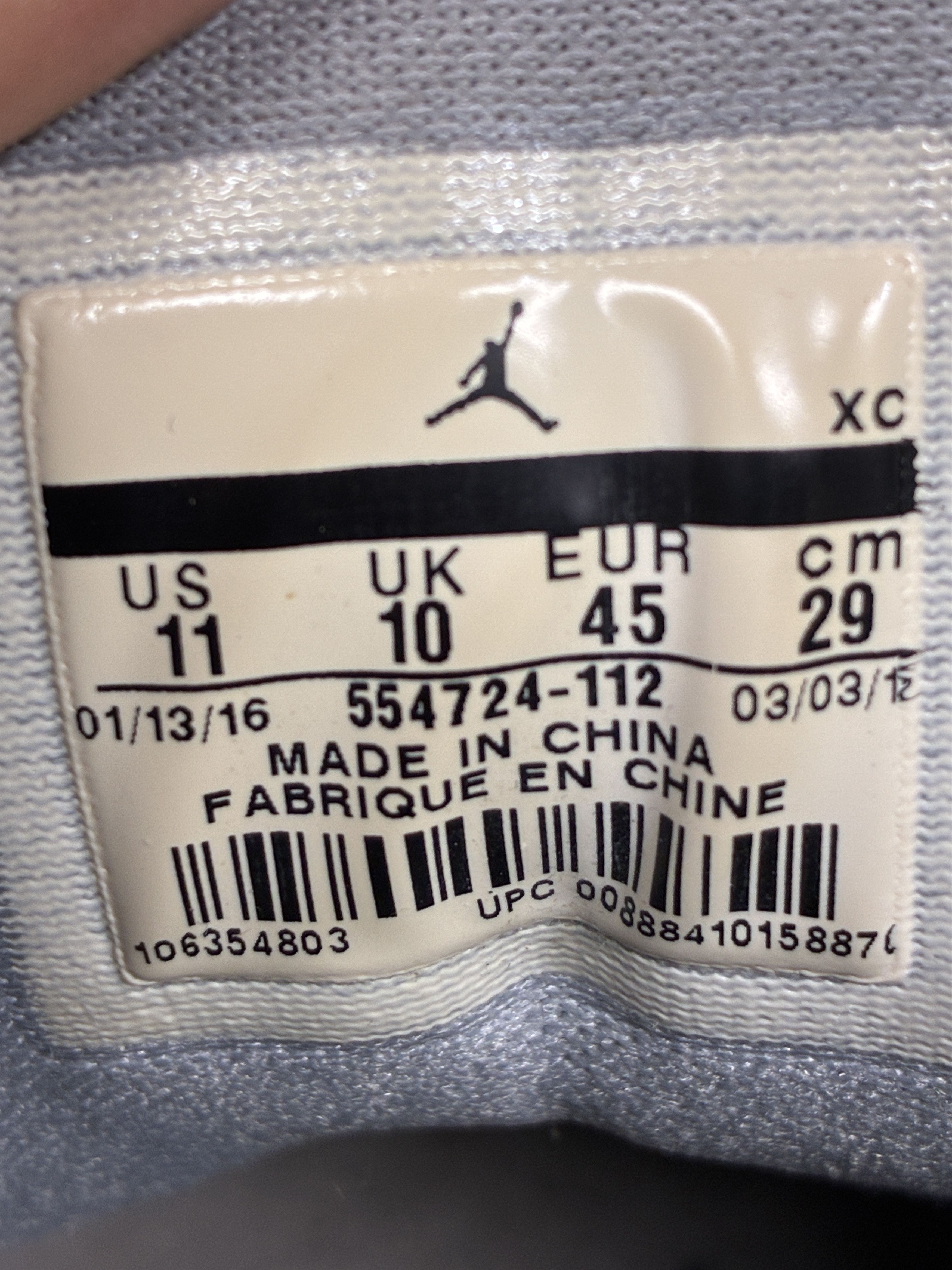 Nike Nike Air Jordan 1 Mid White Wolf Grey 2016 Men's Size 11 Size US 11 / EU 44 - 7 Thumbnail