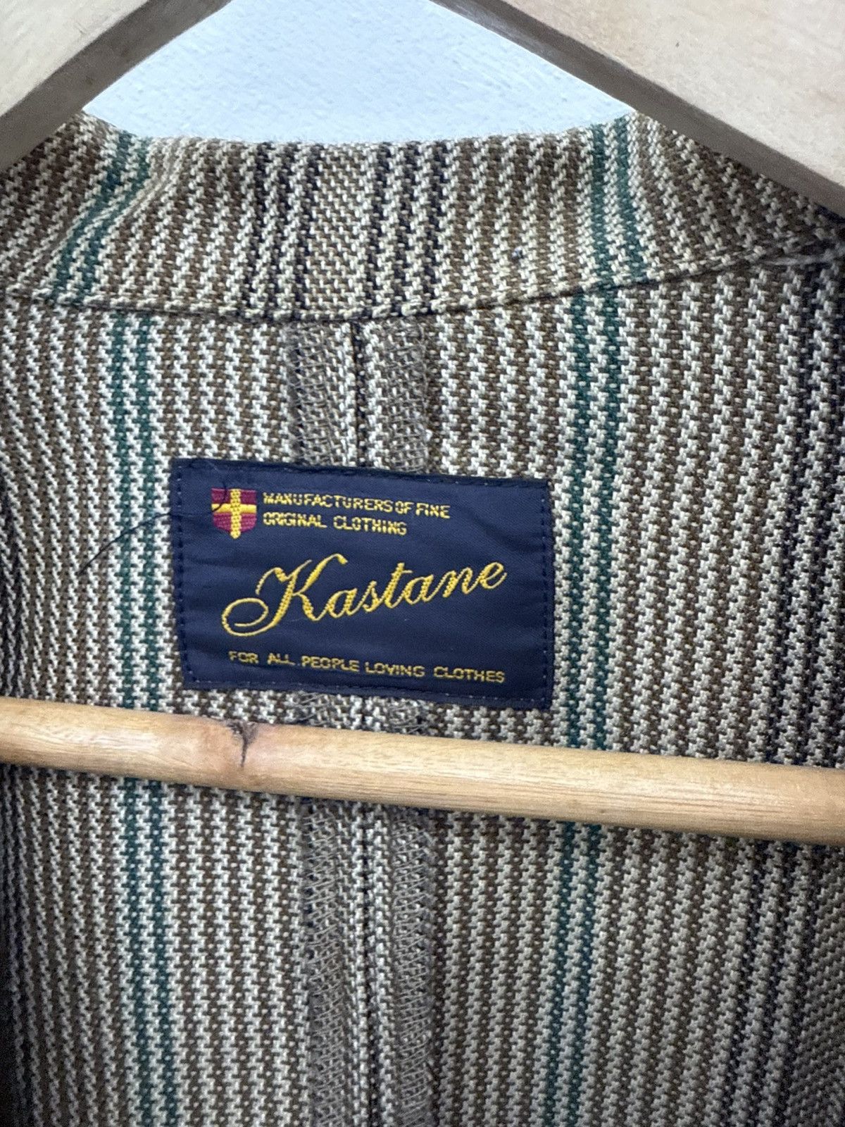 Japanese Brand Vintage KASTANE Classic Vertical Kimono Rope Style Size US L / EU 52-54 / 3 - 4 Thumbnail