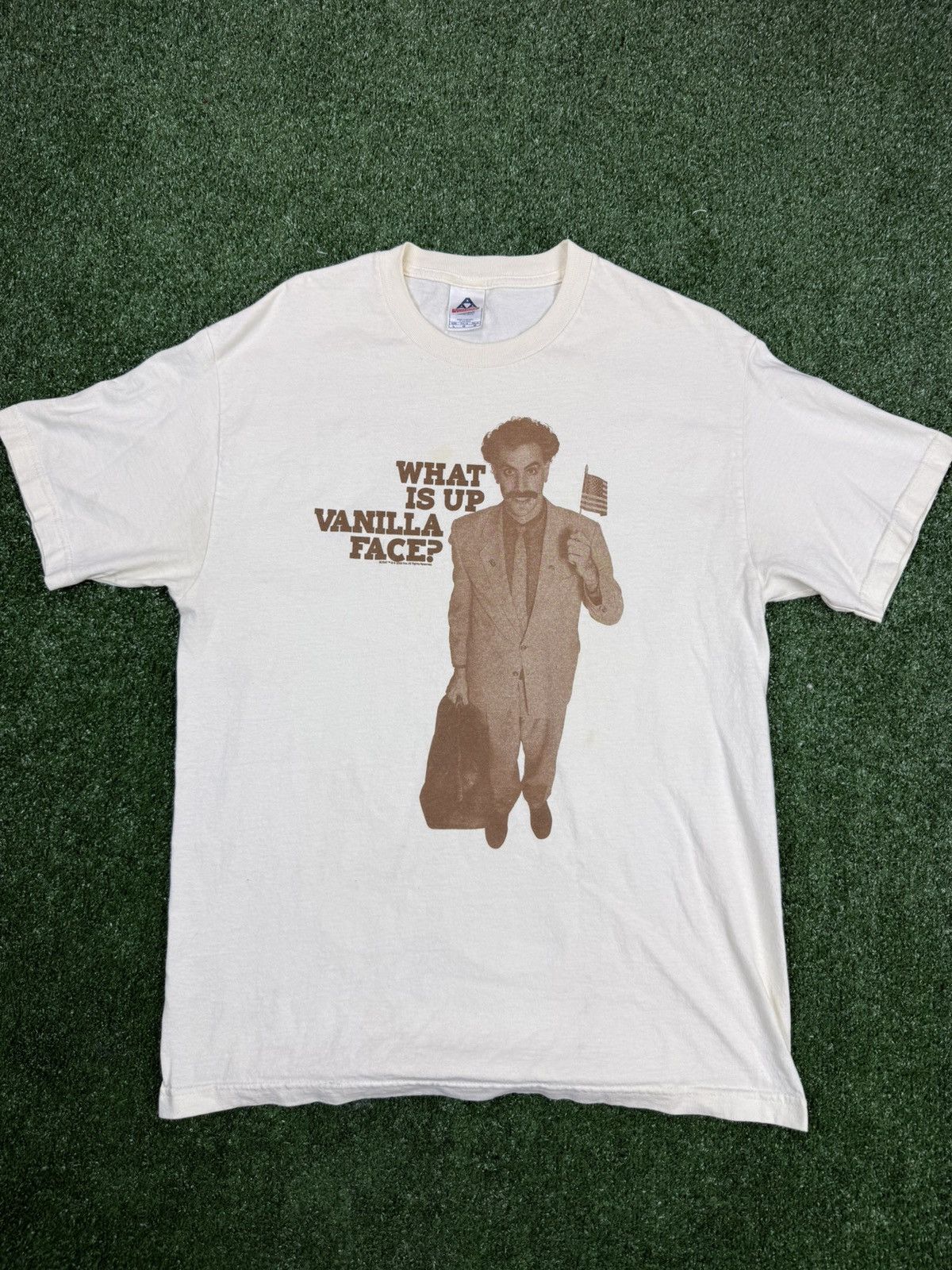 Vintage borat 2006 promo T what’s up vanilla face T size l