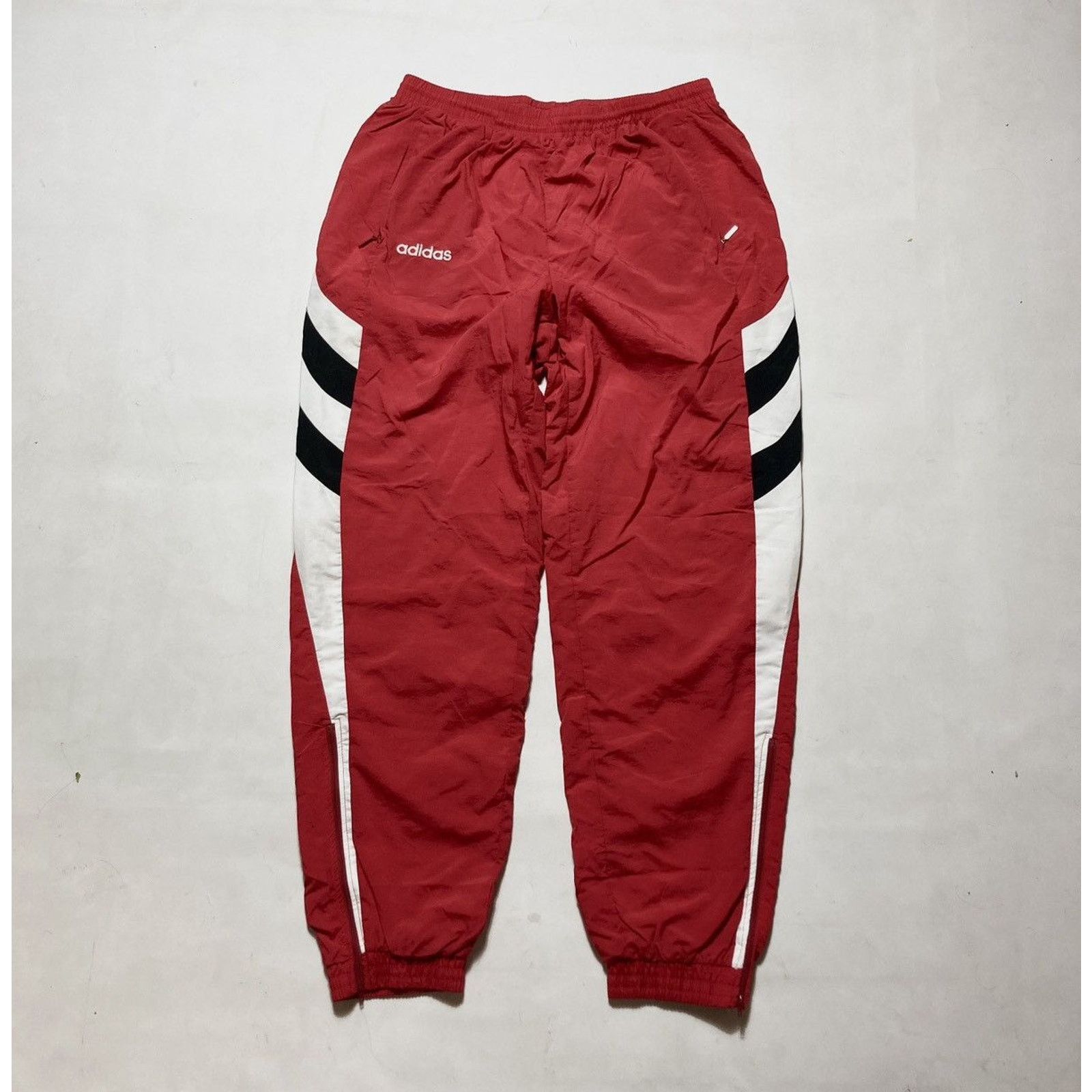 Adidas × Vintage 90s RED ADIDAS TRACK SPORT PANTS Size US 36 / EU 52 - 1 Thumbnail
