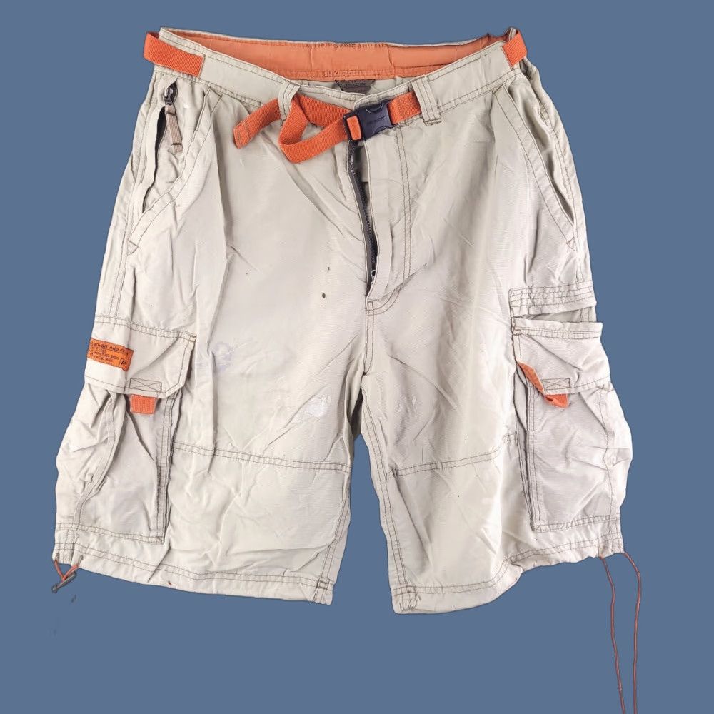 Abercrombie & Fitch VINTAGE Abercrombie & Fitch Cargo Shorts Medium 34 Beige Men 34 Waist 34 Cotton Nylon 90s Paratrooper Military y2k Size US 34 / EU 50 - 1 Thumbnail