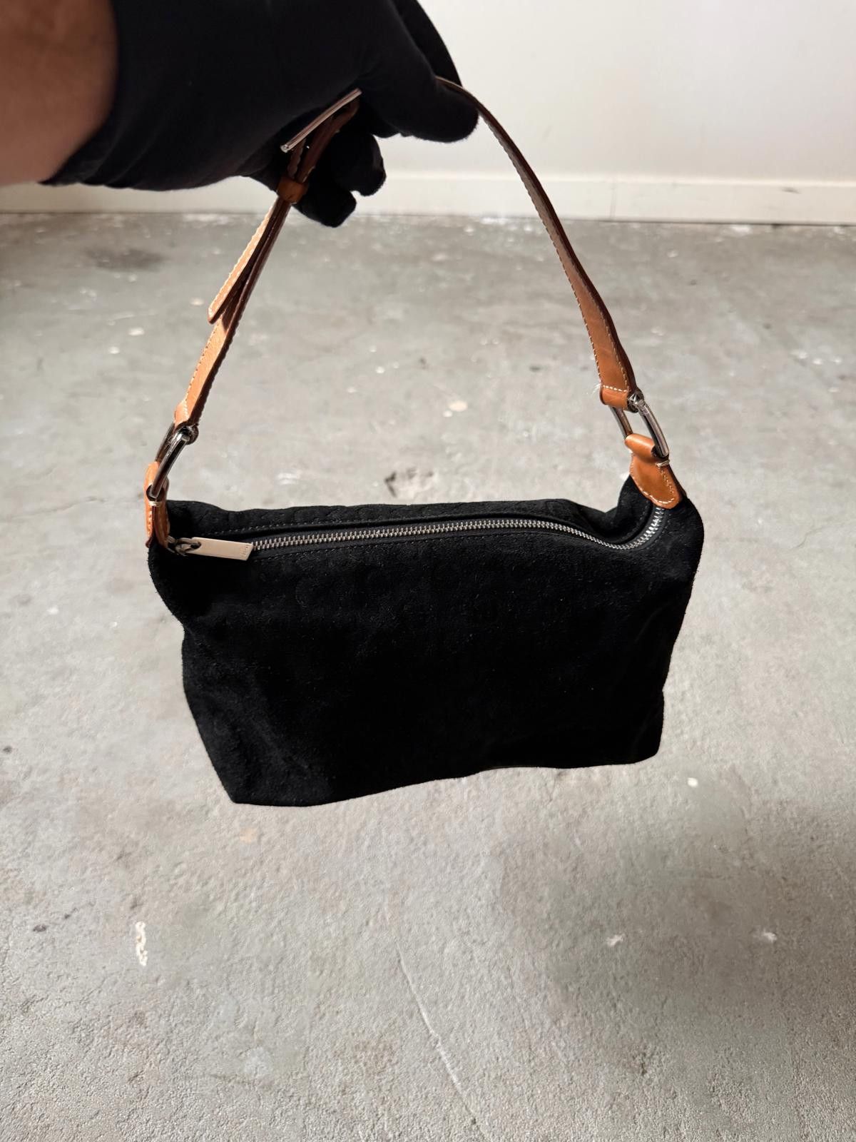 Celine Celine Suede Shoulder Bag Black Size ONE SIZE - 5 Thumbnail