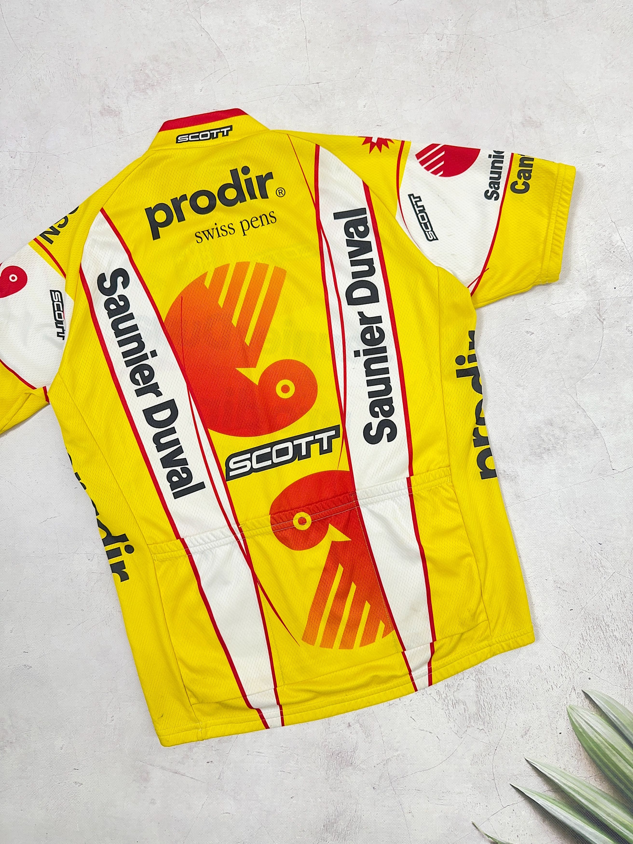 Vintage Vintage Santini Cycling Jersey 2006 Saunier Duval Prodir Size US M / EU 48-50 / 2 - 13 Thumbnail