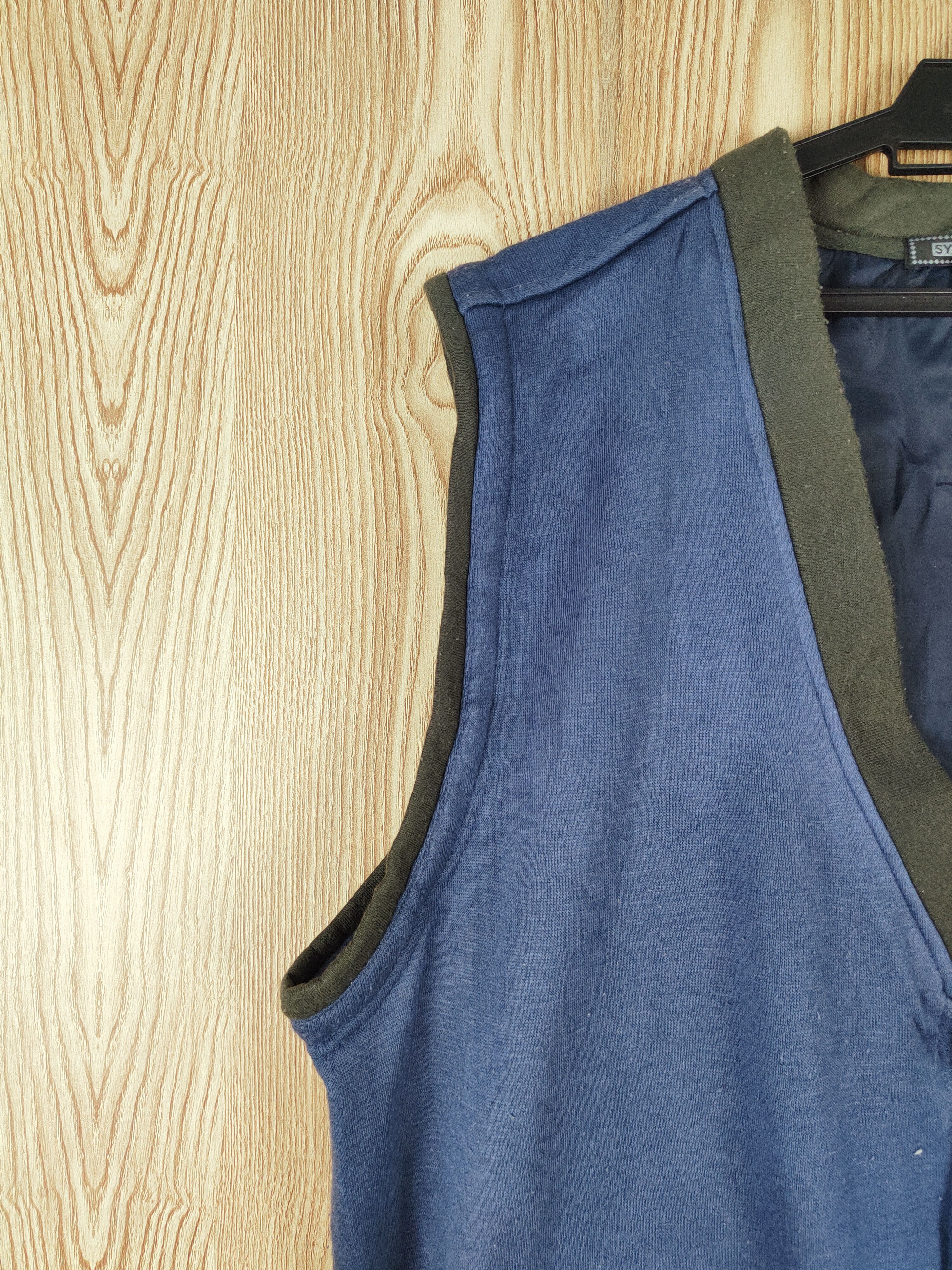 Japanese Brand × Vintage Vintage Faded Synthetic Navy Vests Size US L / EU 52-54 / 3 - 4 Thumbnail