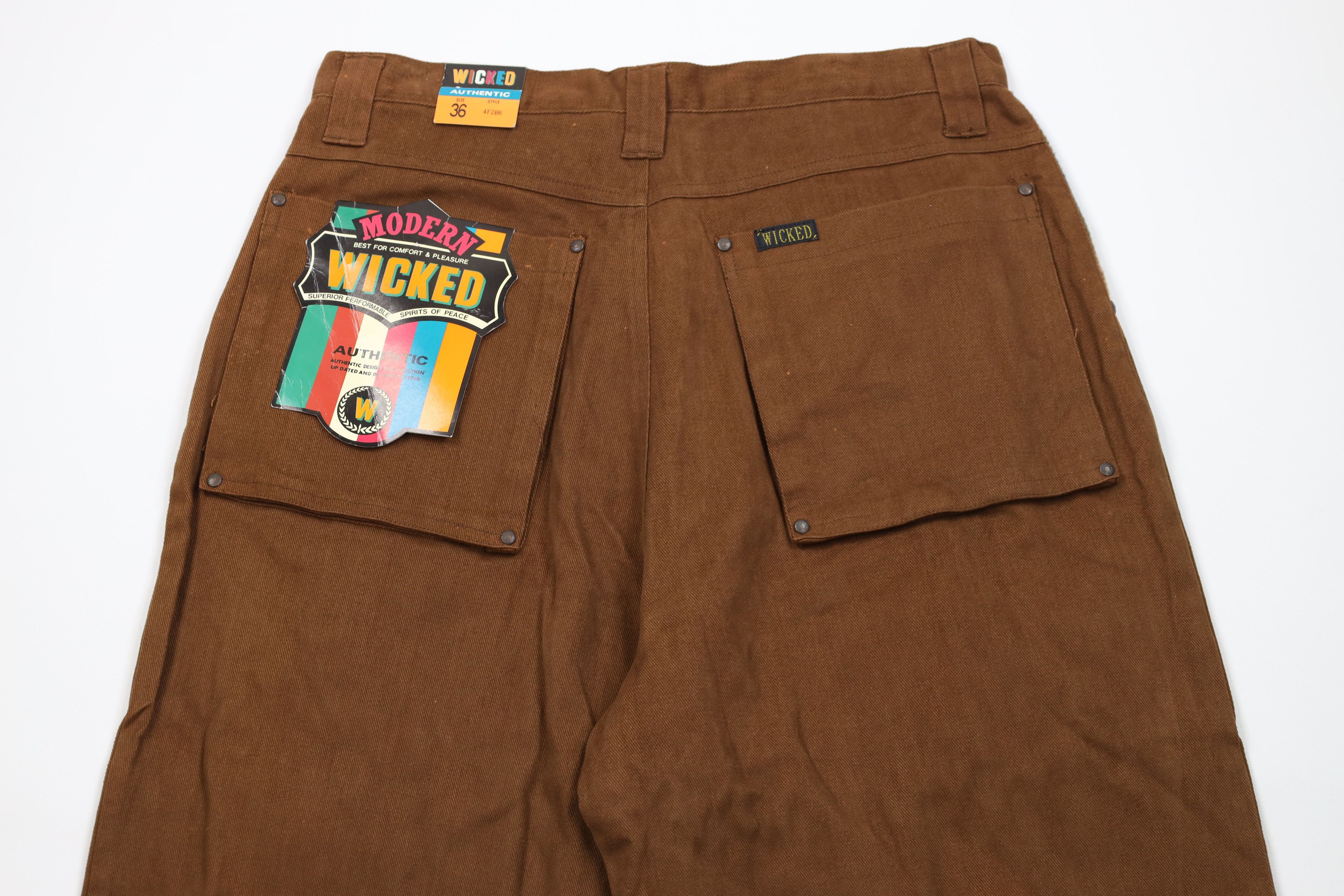 Vintage Deadstock Vintage 90s Streetwear Skateboard Jeans Brown Size US 36 / EU 52 - 12 Thumbnail