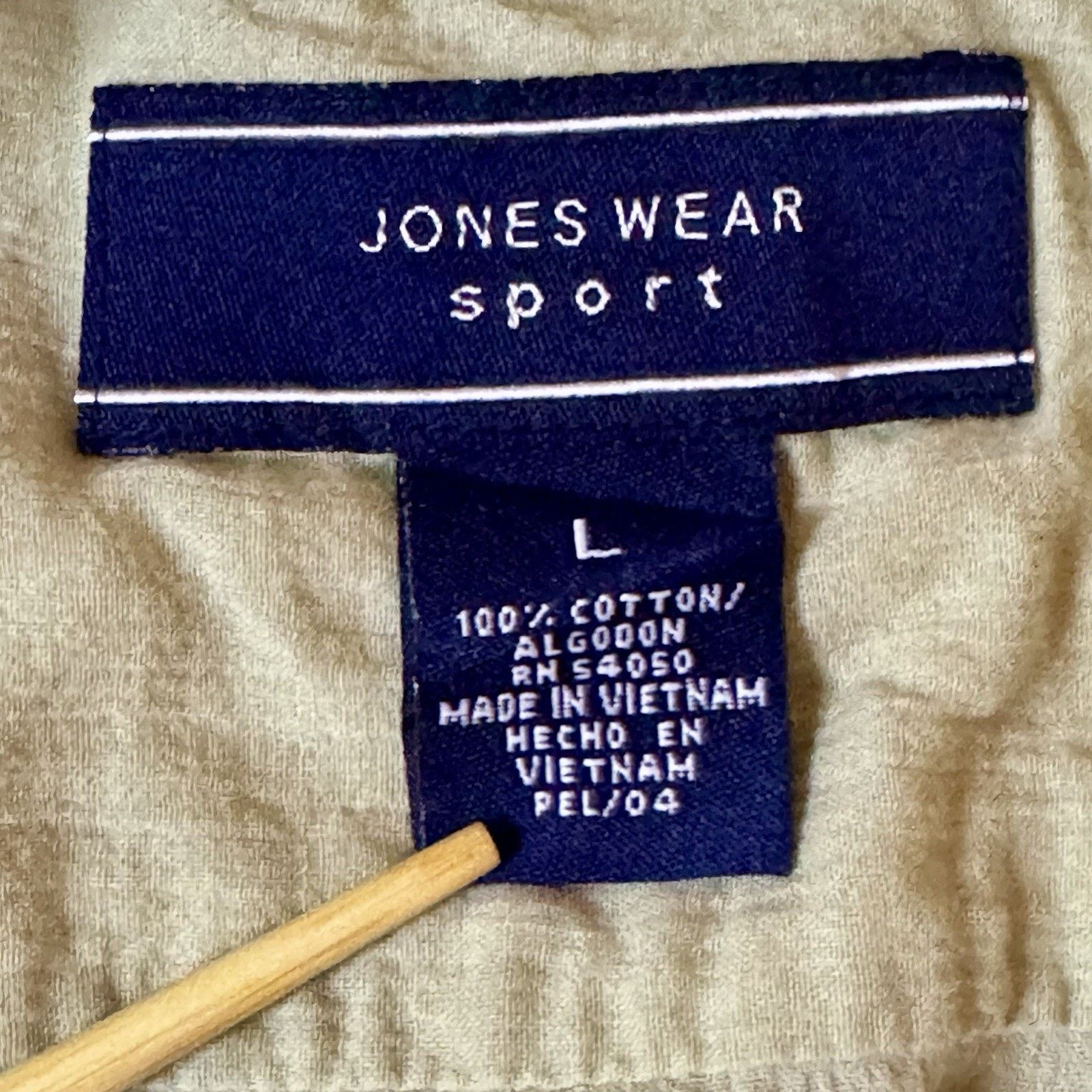 Jones New York Jones Wear Sport Womens L Green Shirt Lightweight Cotton Top Size L / US 10 / IT 46 - 3 Thumbnail