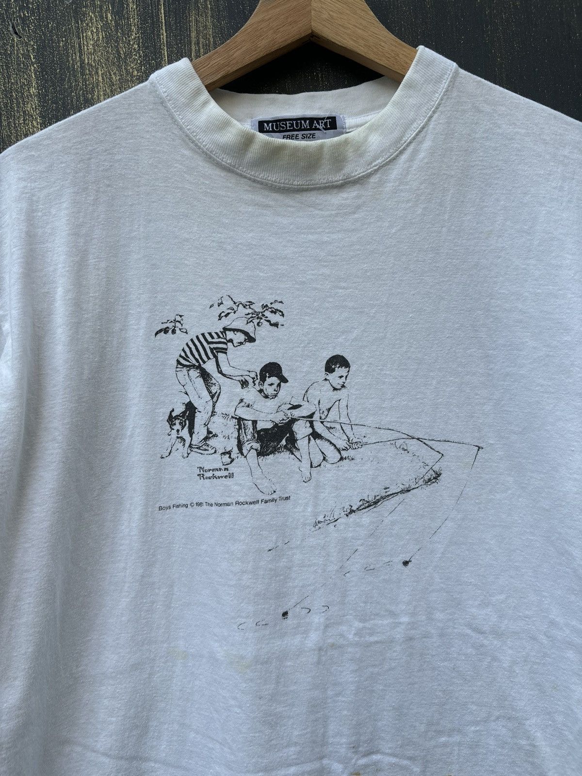 Vintage RARE! Vintage 90’s Norman Rockwell Fishing Boys Size US L / EU 52-54 / 3 - 5 Thumbnail