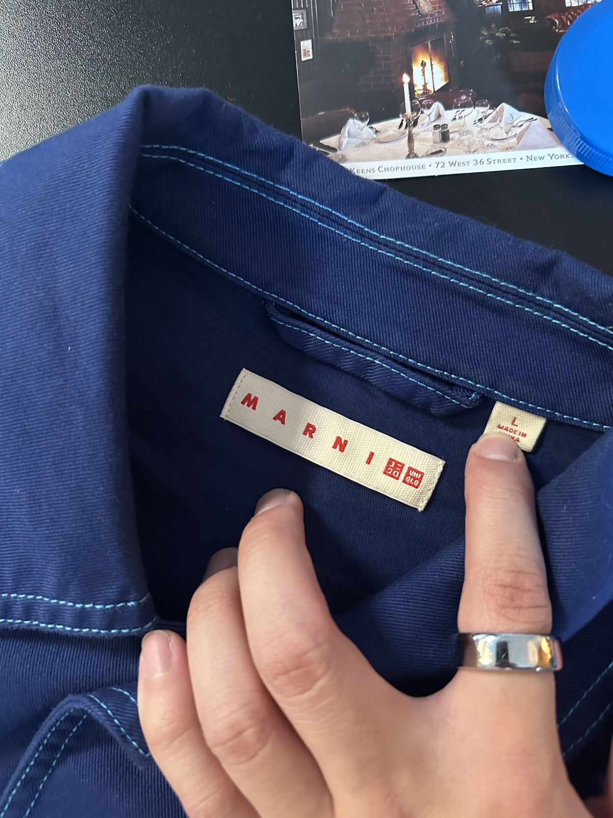 Marni × Uniqlo RARE MARNI X UNIQLO BLUE CHORE JACKET Size US L / EU 52-54 / 3 - 5 Thumbnail