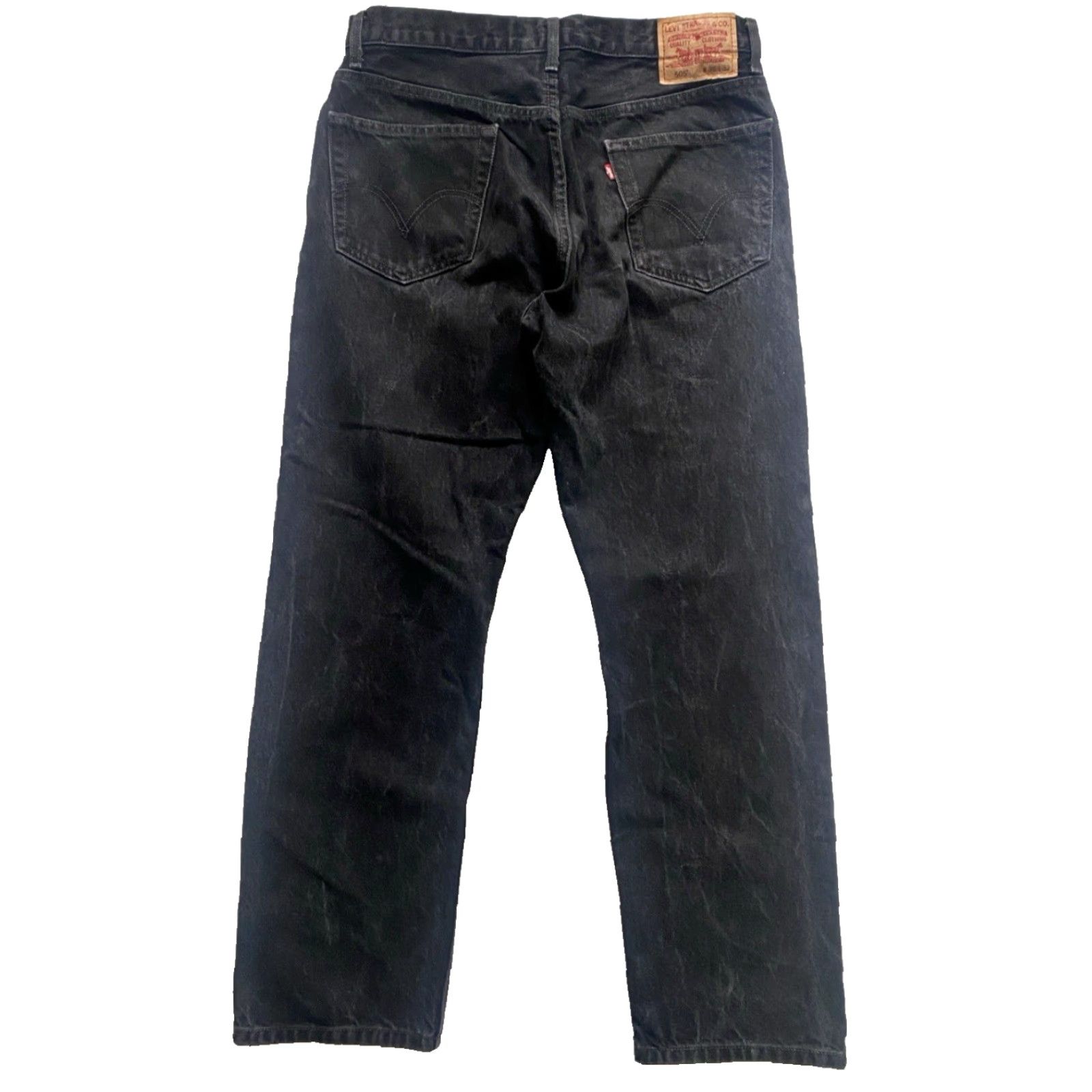 Levi's VINTAGE Levi's 505 Jeans Regular Fit Straight Night Black Mens 33x31 90s USA Denim Cotton Belt Loops Zip Size US 33 - 2 Thumbnail