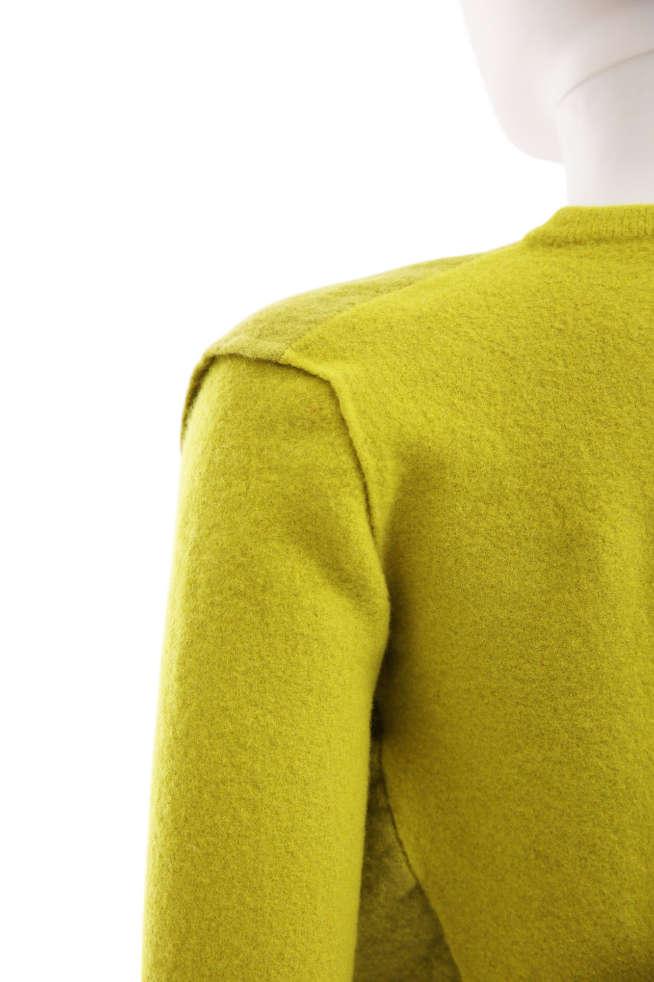 Maison Margiela by John Galliano F/W 2015 Cropped Yellow Button Up Cardigan Size S / US 4 / IT 40 - 5 Thumbnail