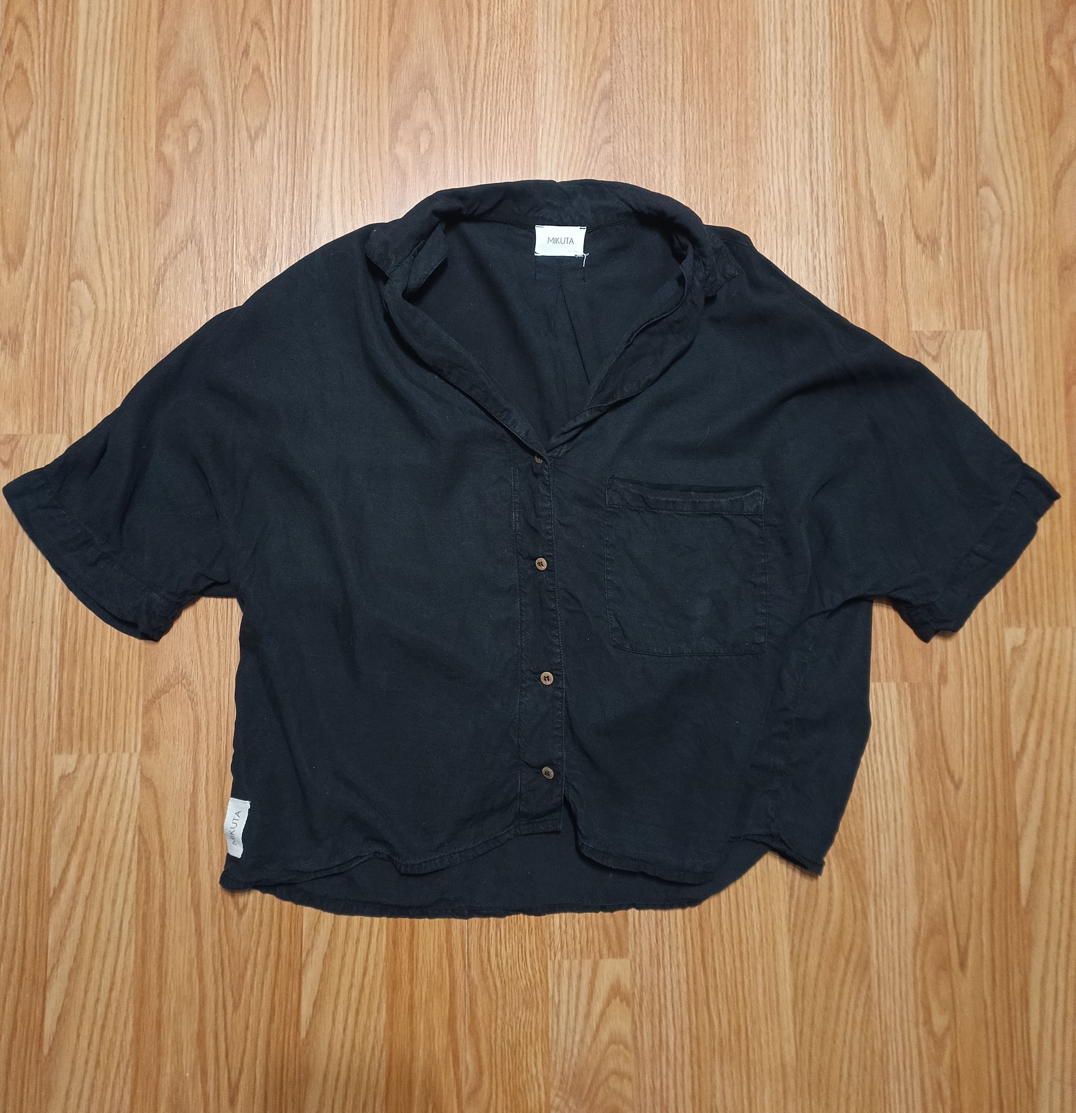 Designer MIKUTA The Dark CO-ORD Lyocell Shirt Blouse Size M Size M / US 6-8 / IT 42-44 - 4 Thumbnail
