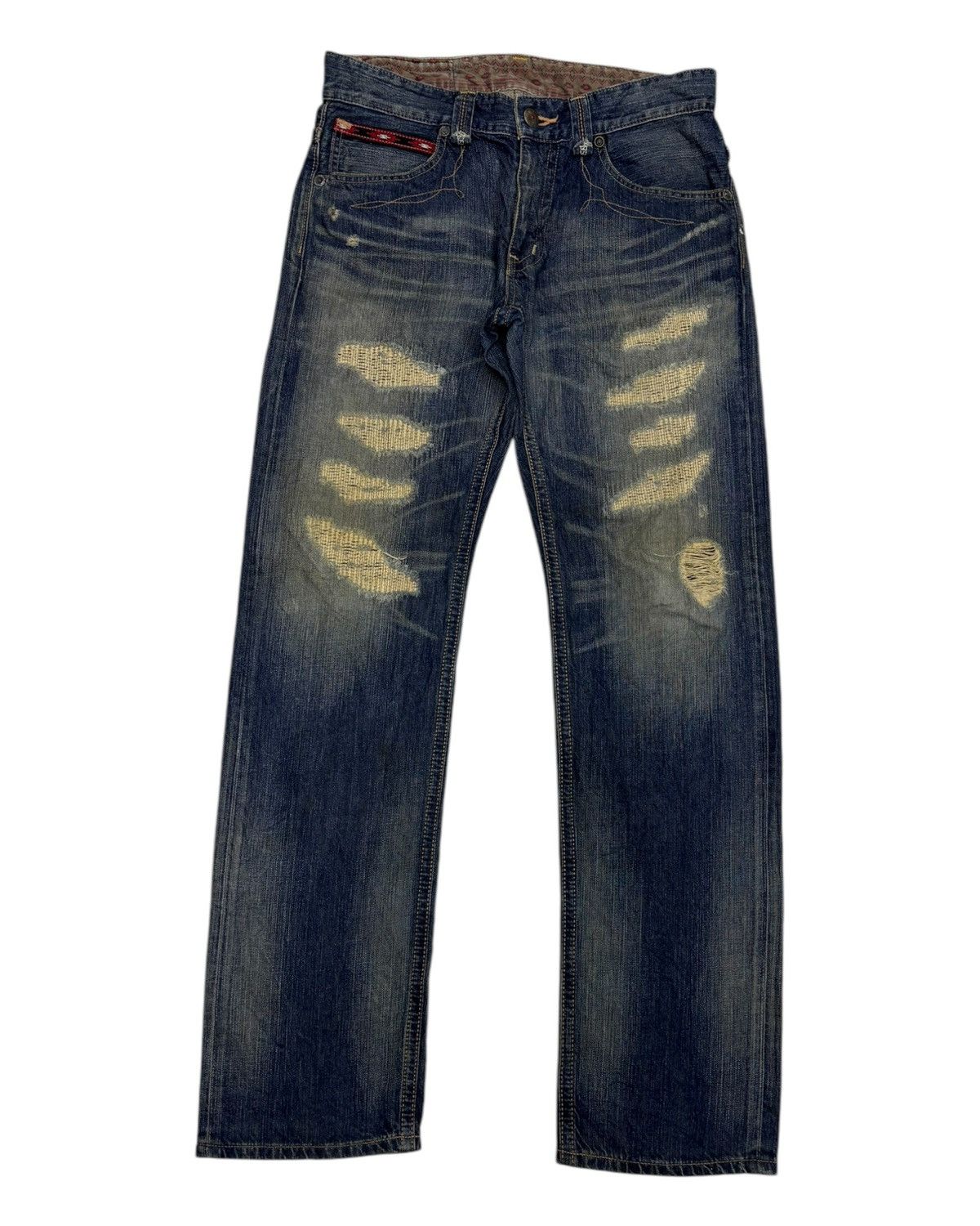 Edwin × If Six Was Nine × Le Grande Bleu (L.G.B.) 🔥EDWIN EXCLUSIVE VINTAGE RUSTY MUD WASH BAGGY JEANS DISTRESS Size US 33 - 7 Thumbnail