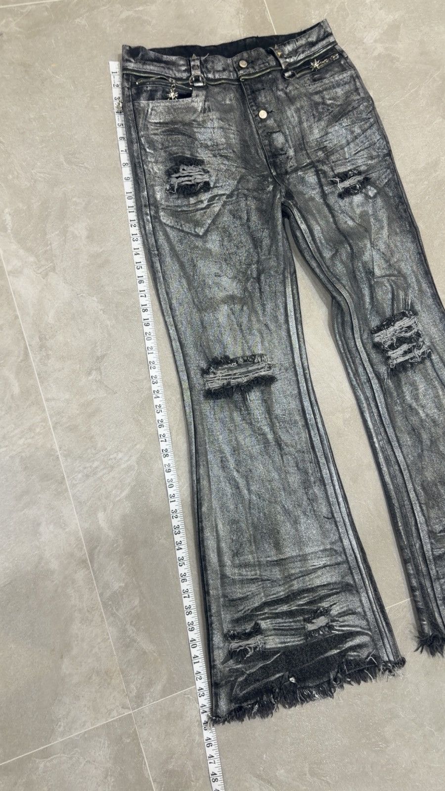 Other ETHEREAL EXIST “CHROMERY” FLARED JEANS Size US 30 / EU 46 - 6 Thumbnail