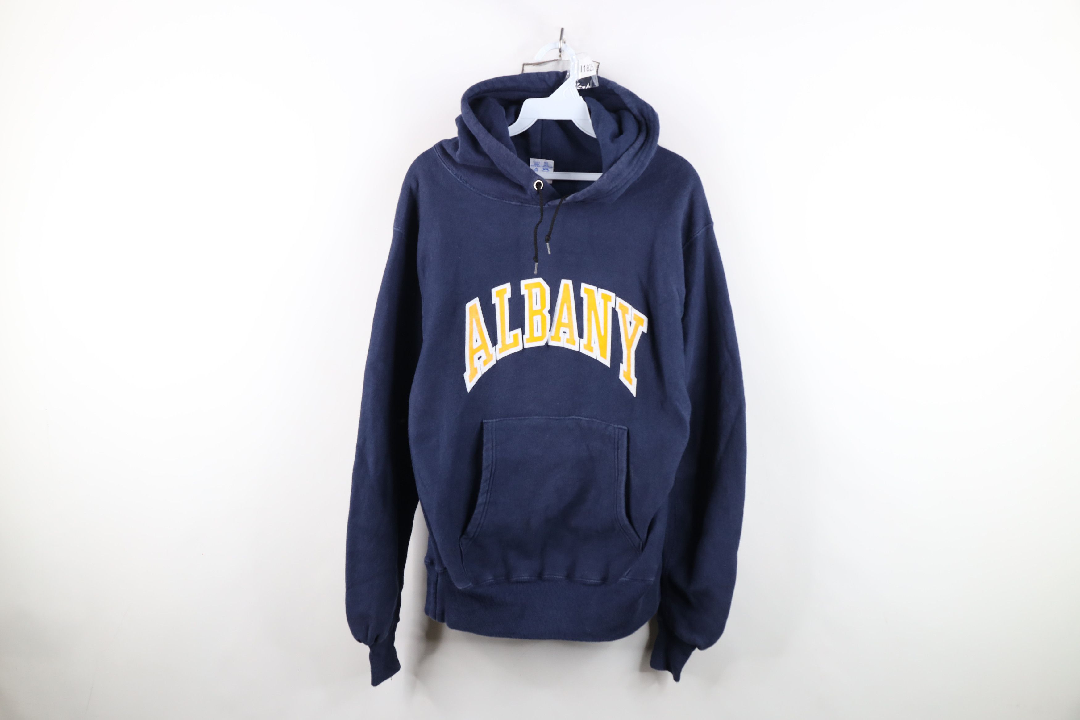 Vintage Vintage 90s University at Albany Hoodie Sweatshirt USA Size US M / EU 48-50 / 2 - 1 Thumbnail