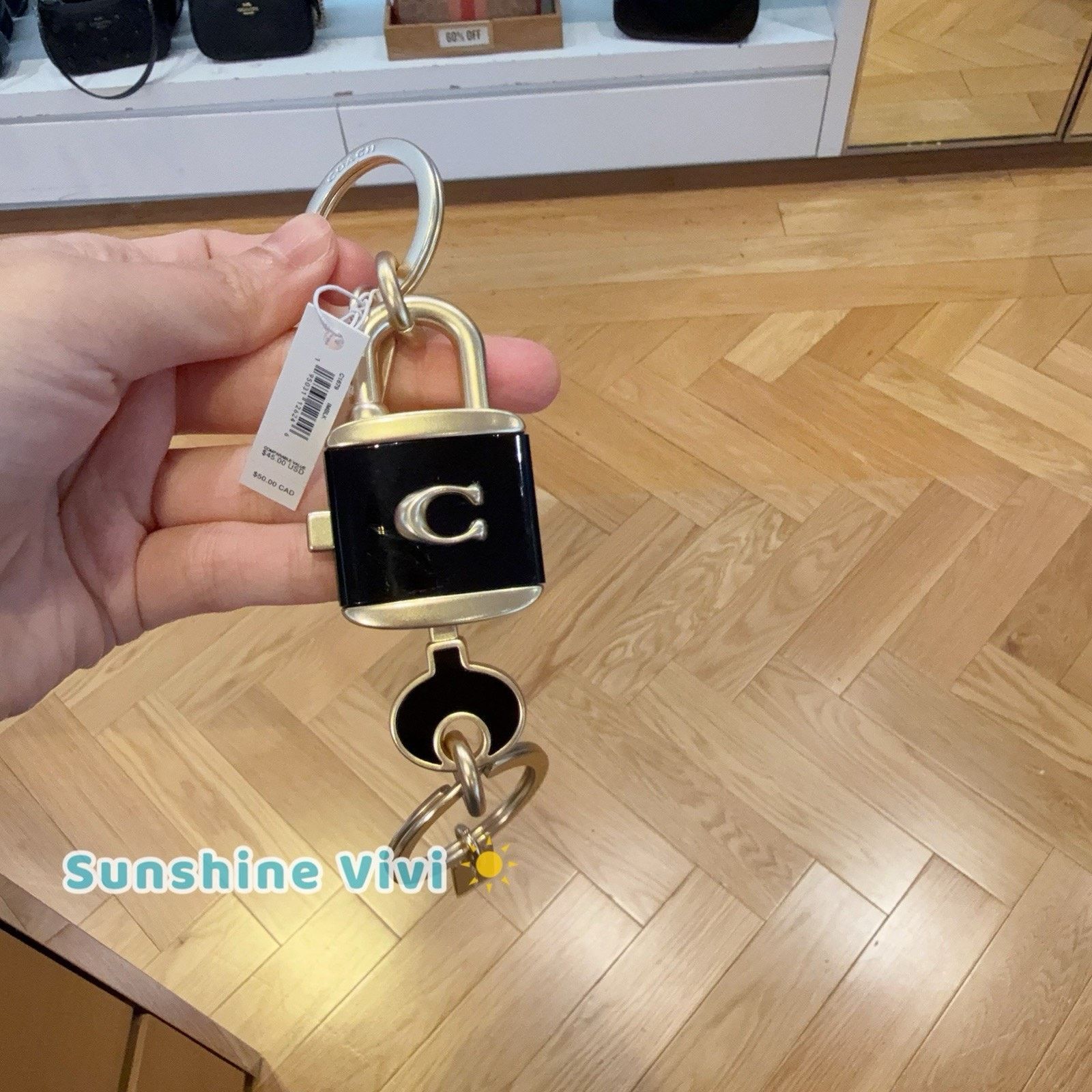 Coach NWT Coach Lock and Key Bag Charm Valet Detachable Key C1679 Size ONE SIZE - 1 Thumbnail