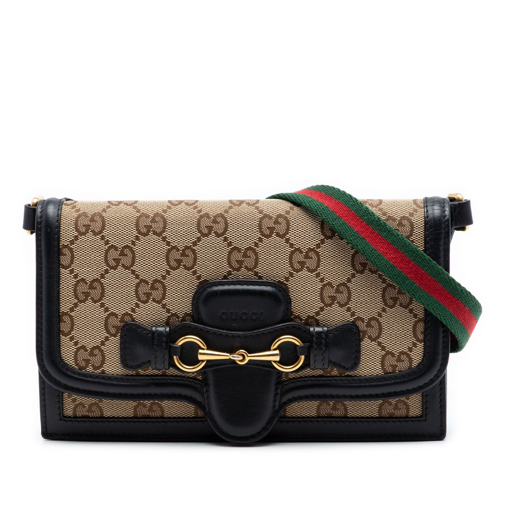 Gucci GG Canvas Lady Web Wallet On Strap Size ONE SIZE - 1 Thumbnail