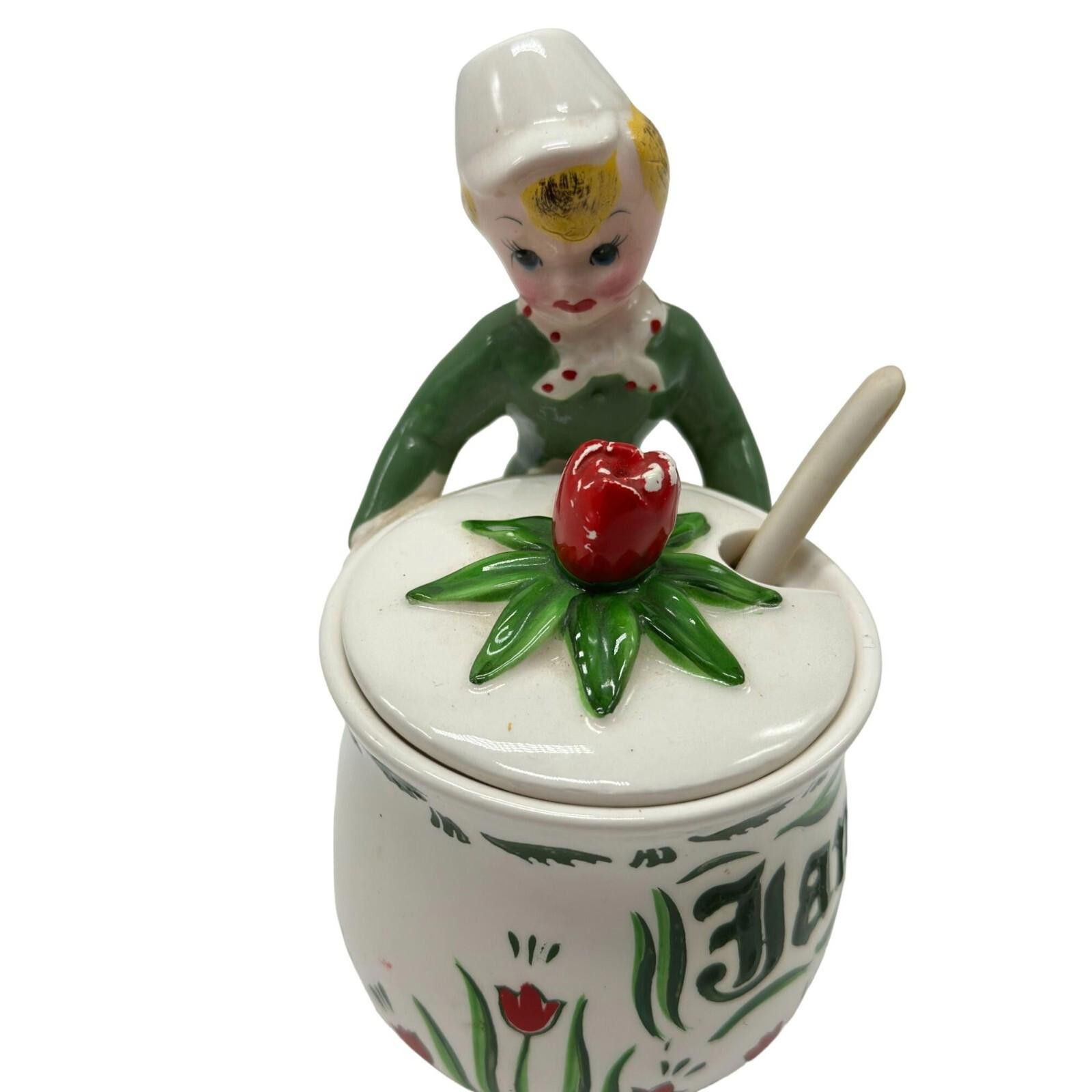 Yohan Serfaty Vintage Yona Shafford Tulip Tyme Dutch Boy Covered Jam Jar Size ONE SIZE - 2 Thumbnail