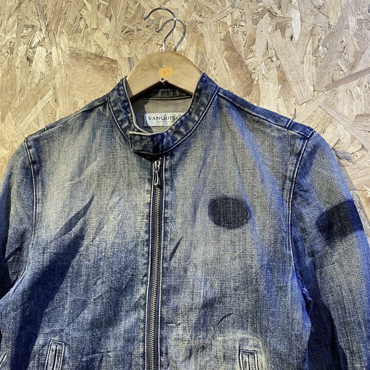 Vanquish Vanquish Tokyo Moto Denim Trucker Jacket Distressed Indigo S Size US S / EU 44-46 / 1 - 3 Thumbnail