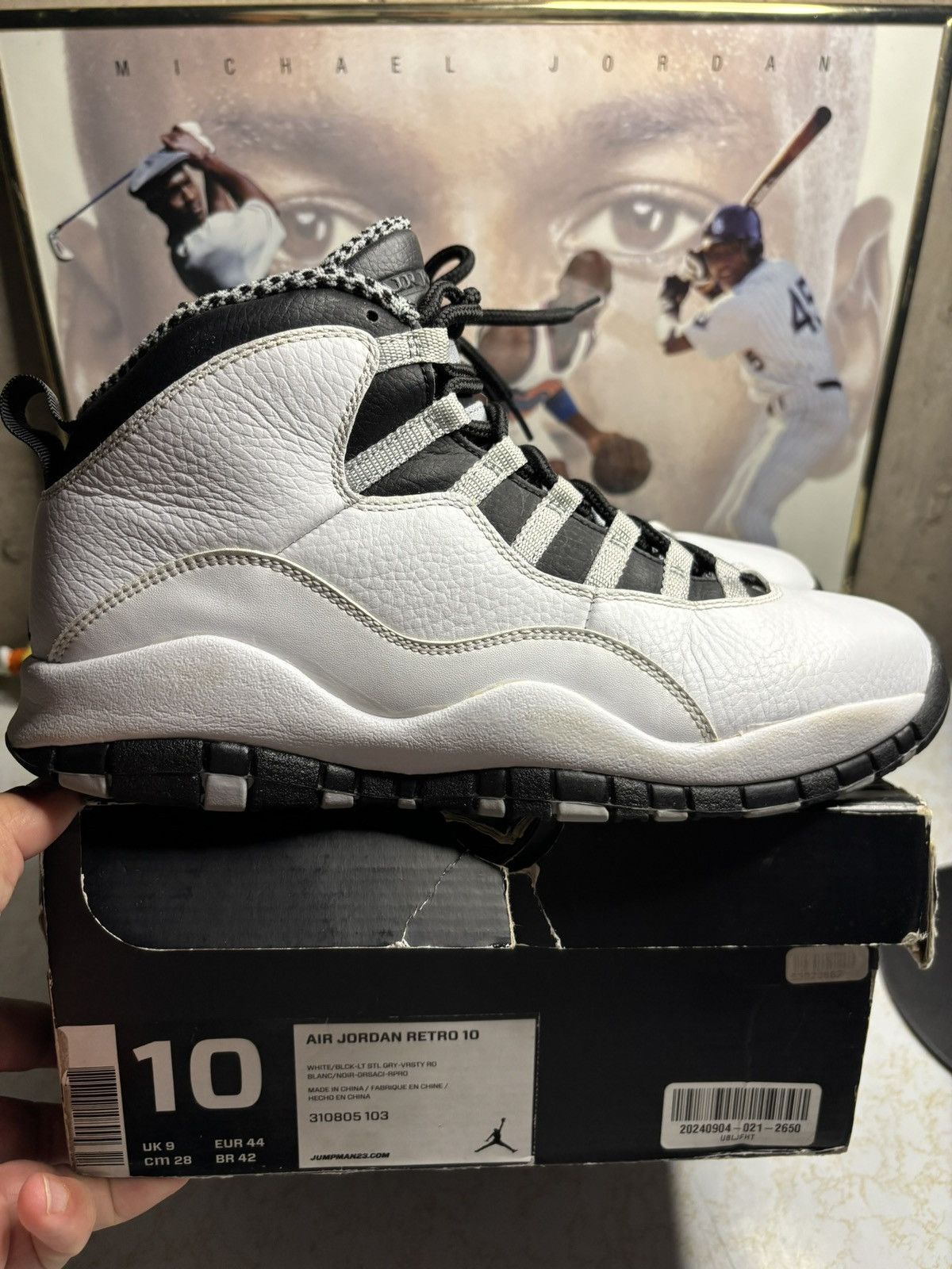 Jordan Brand Air Jordan 10 Retro 2013 Steel 2013 Size US 10 / EU 43 - 1 Thumbnail
