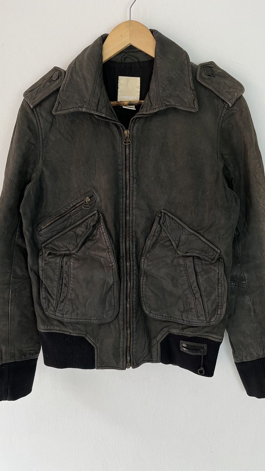 Diesel × Vintage Vintage Diesel Leather Biker Jacket Size US S / EU 44-46 / 1 - 3 Thumbnail