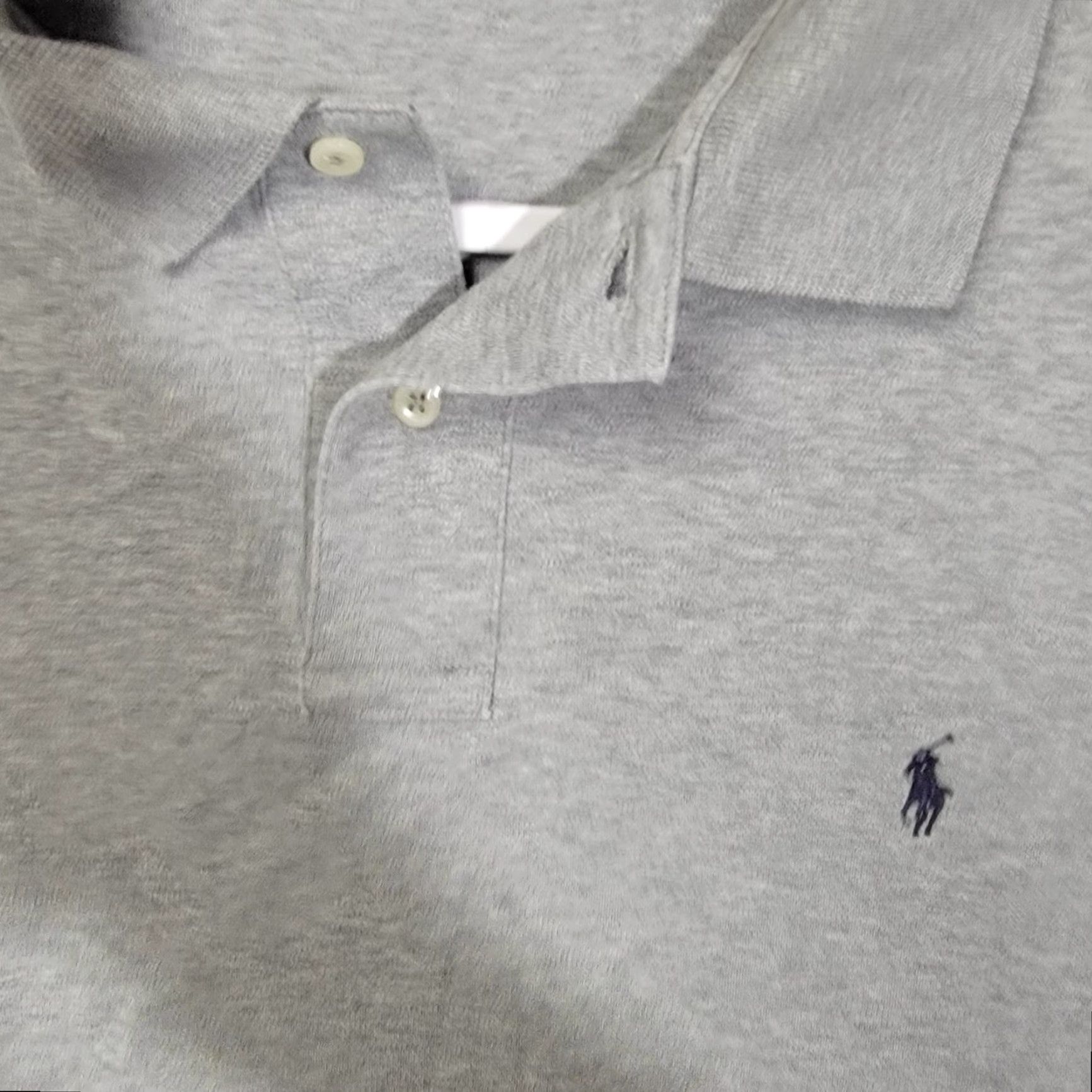 Polo Ralph Lauren Polo Ralph Lauren Polo Shirt Men's XL Gray Short Sleeve Distressed Size US XL / EU 56 / 4 - 3 Thumbnail