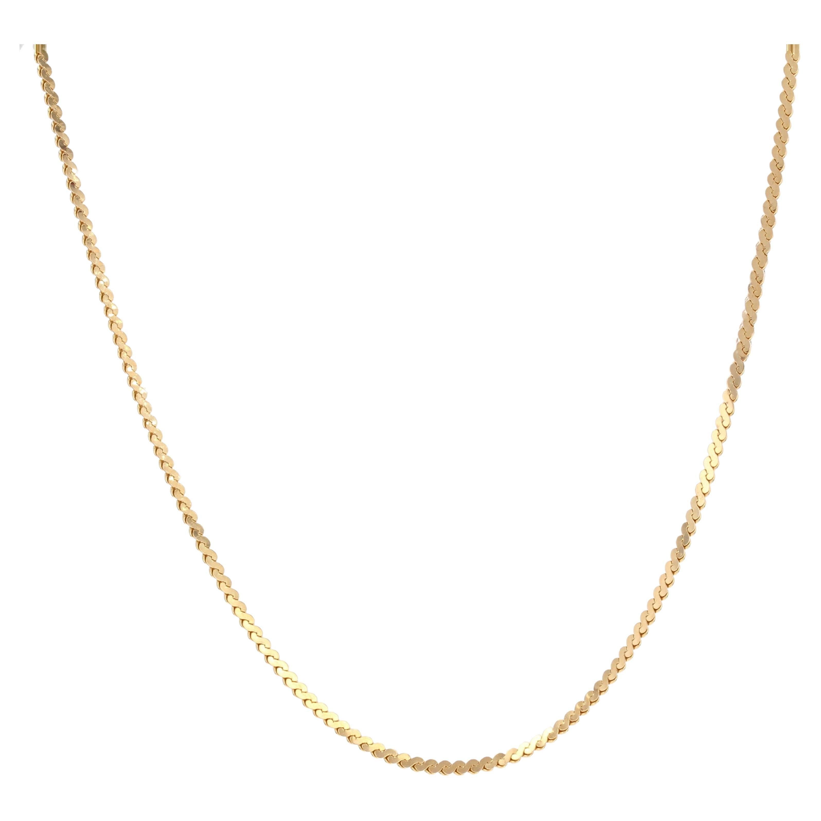 image of Vintage Modern Fancy Mesh 18 Karat Yellow Gold Chain, Women's