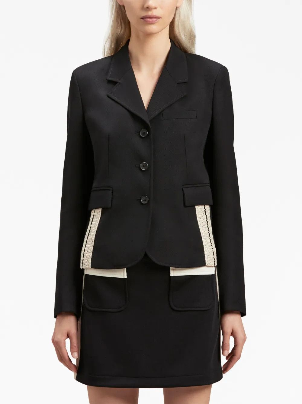 Palm Angels o1y1125 Blazer in Black/Beige Size S / US 4 / IT 40 - 2 Thumbnail