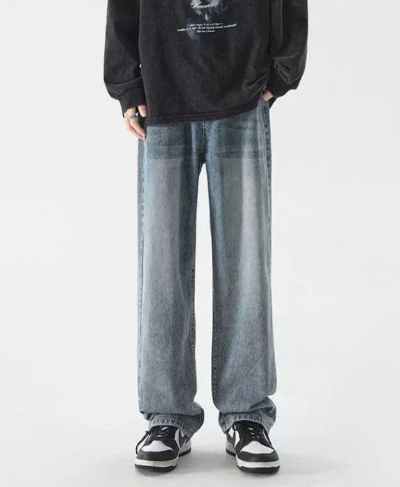 Japanese Brand Retro men's loose-fitting work jeans Size US 32 / EU 48 - 1 Thumbnail