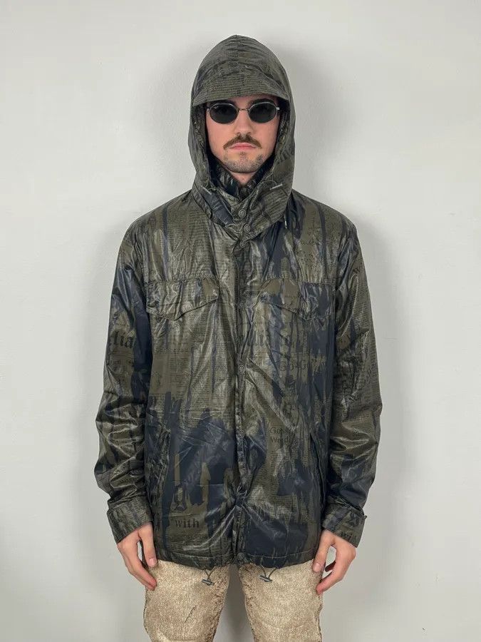 John Galliano AW2010 John Galliano Khaki Military Camouflage Newspaper Light Jacket Size US L / EU 52-54 / 3 - 2 Thumbnail