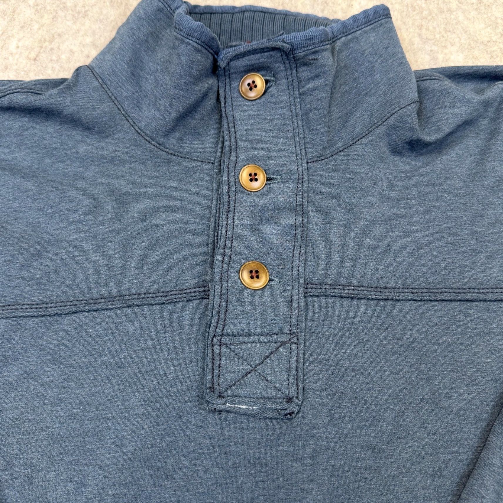 Vintage Jeremiah Shirt Mens XL Blue Long Sleeve Stretch Cotton Spandex Collared Polo Solid Size US XL / EU 56 / 4 - 5 Thumbnail